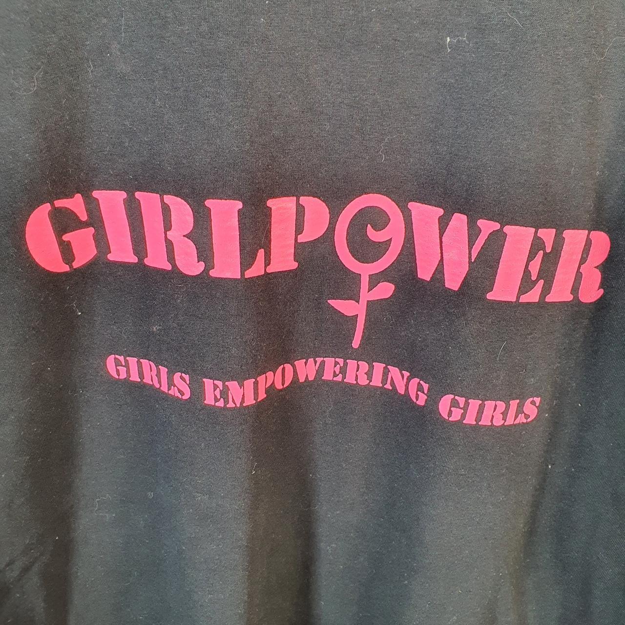 Russell Athletic NU Blend Girlpower T Shirt Mens Medium Black USA