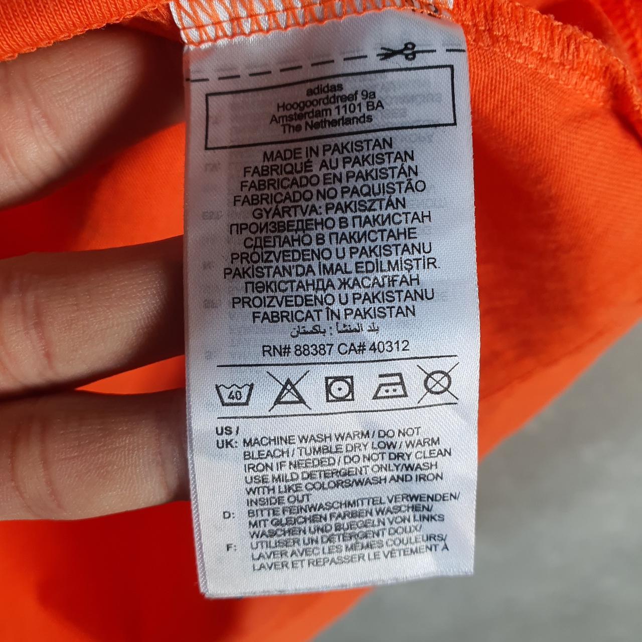 Vintage Adidas Spellout Retro T Shirt Womens XS Orange Logo Athletic