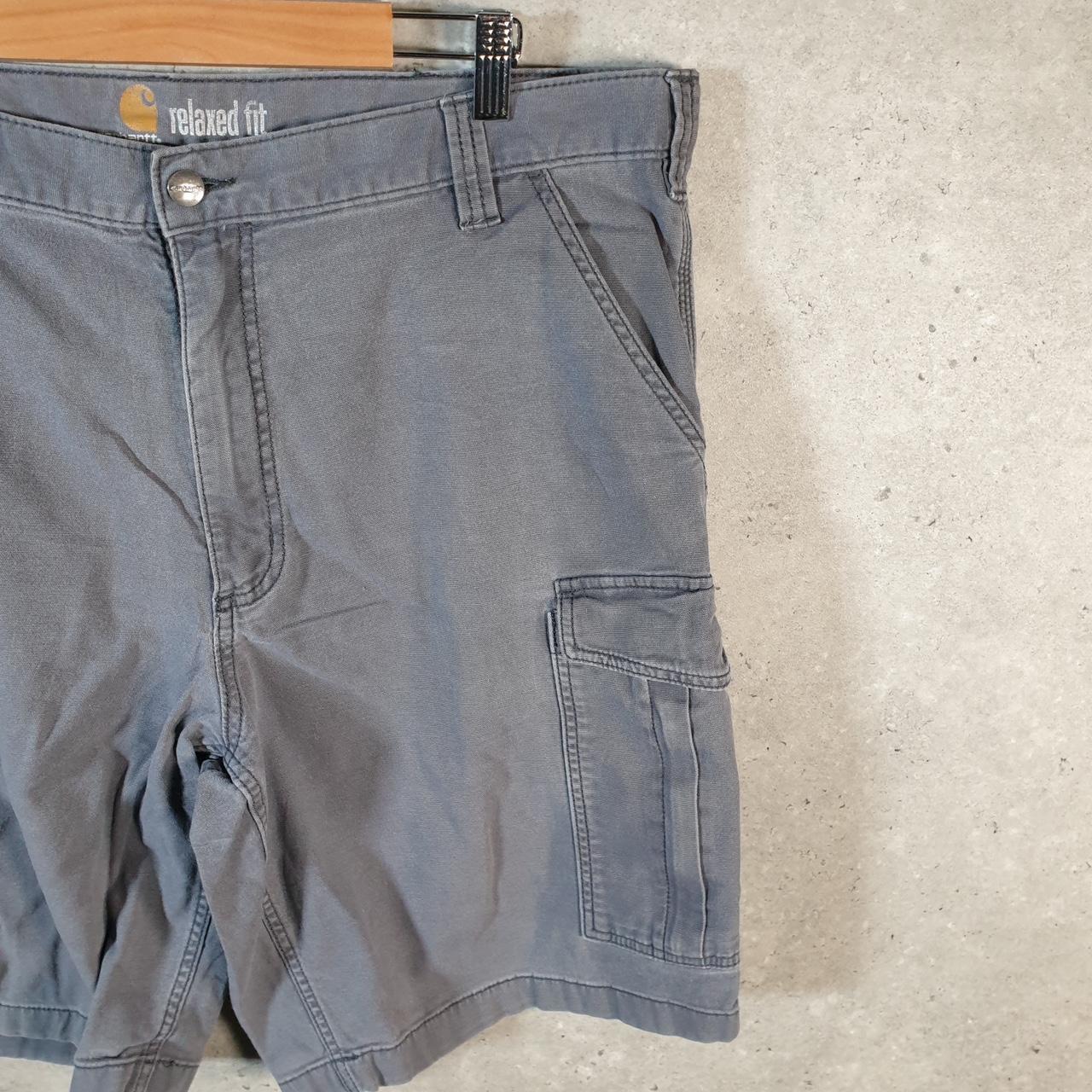 Vintage Carhartt Baggy Carpenter Shorts Jorts Cargo Men’s W42 Grey Relaxed Fit Workwear