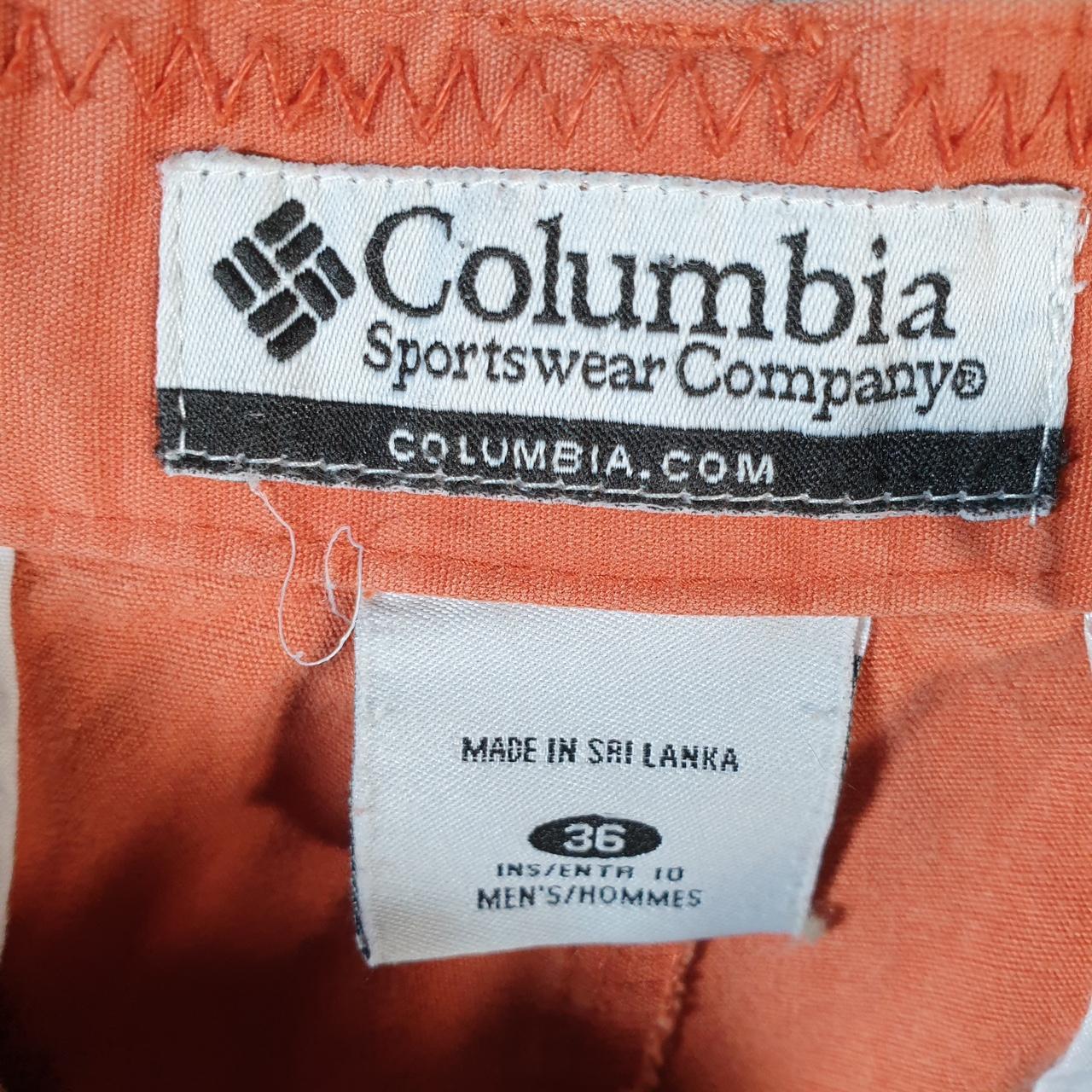 Vintage Columbia Performance Fishing Gear Shorts Men’s W36 Orange Athletic Hiking