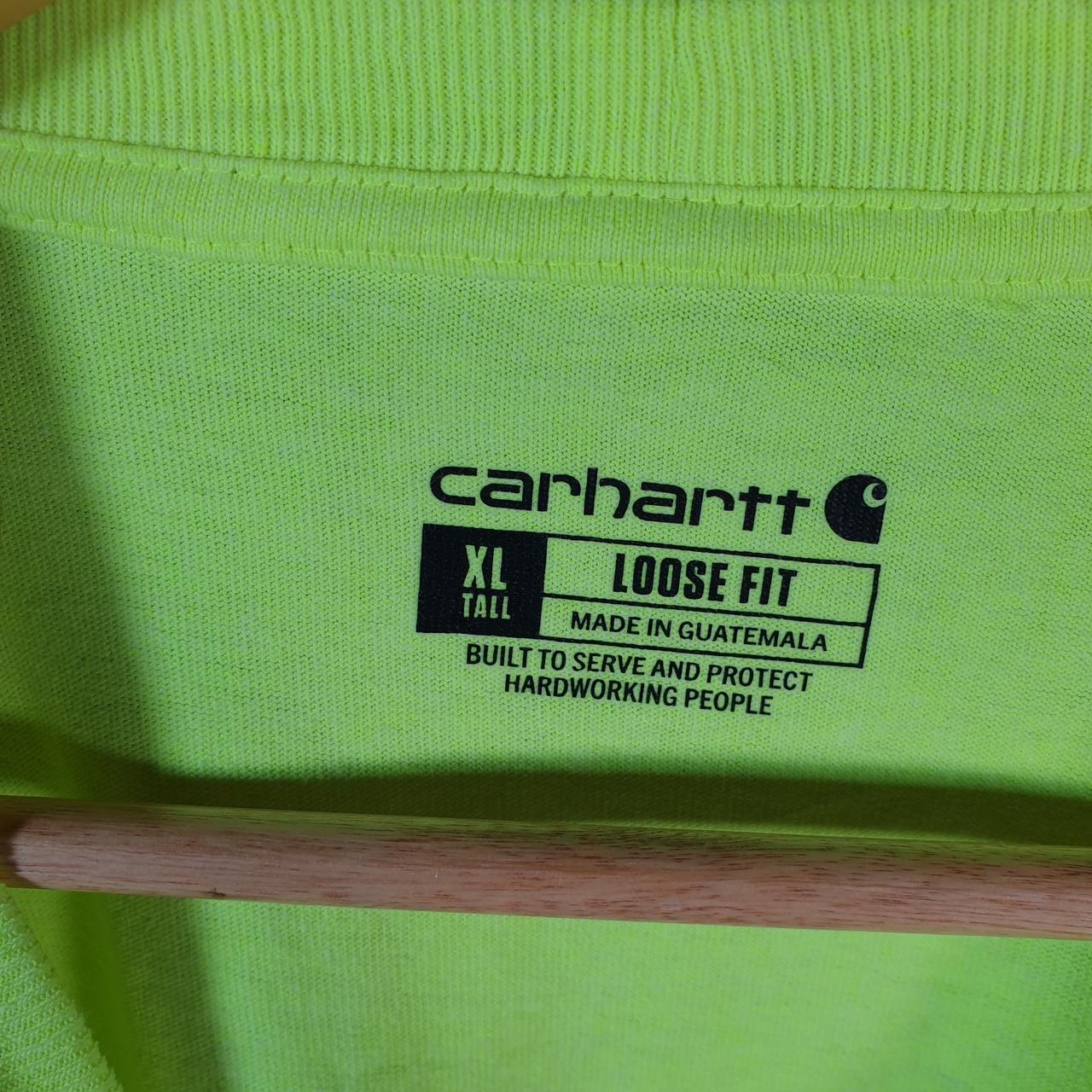 Vintage Carhartt Pocket T Shirt Men’s XL Tall Green Workwear Chore Utility Loose Fit C9290