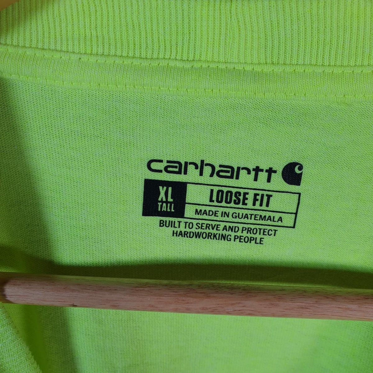 Vintage Carhartt Pocket T Shirt Men’s XL Tall Green Workwear Chore Utility Loose Fit C9290