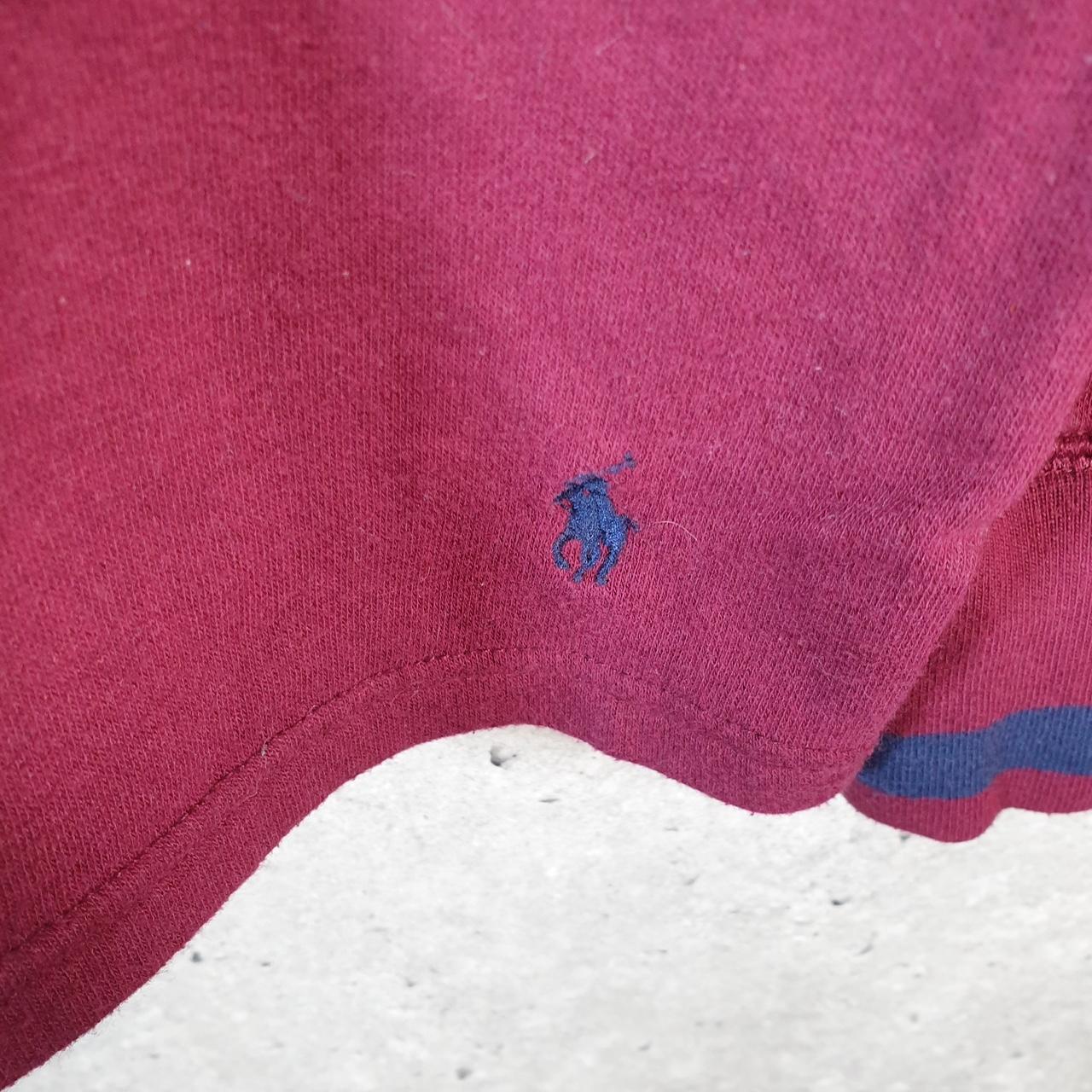 Vintage Ralph Lauren Polo Sweatshirt Men’s Medium Burgundy Red Cotton Pullover Pony