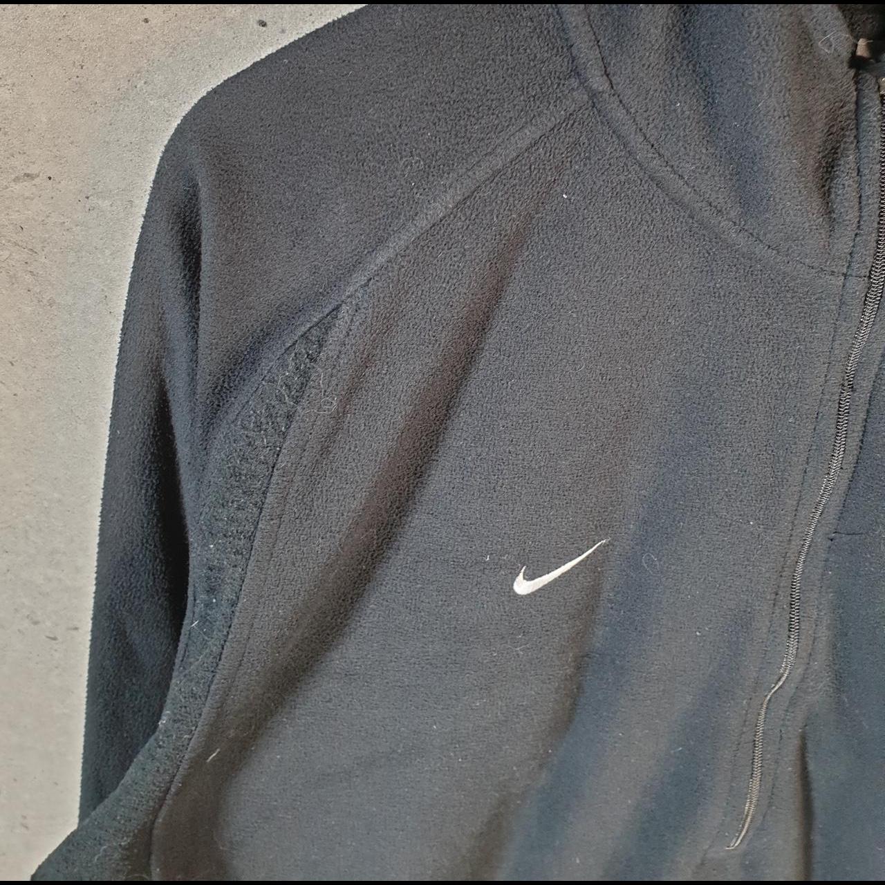 Vintage Nike Team 1/4 Zip Embroidered Sweatshirt Fleece Men’s Large Black Swoosh Y2K Pullover
