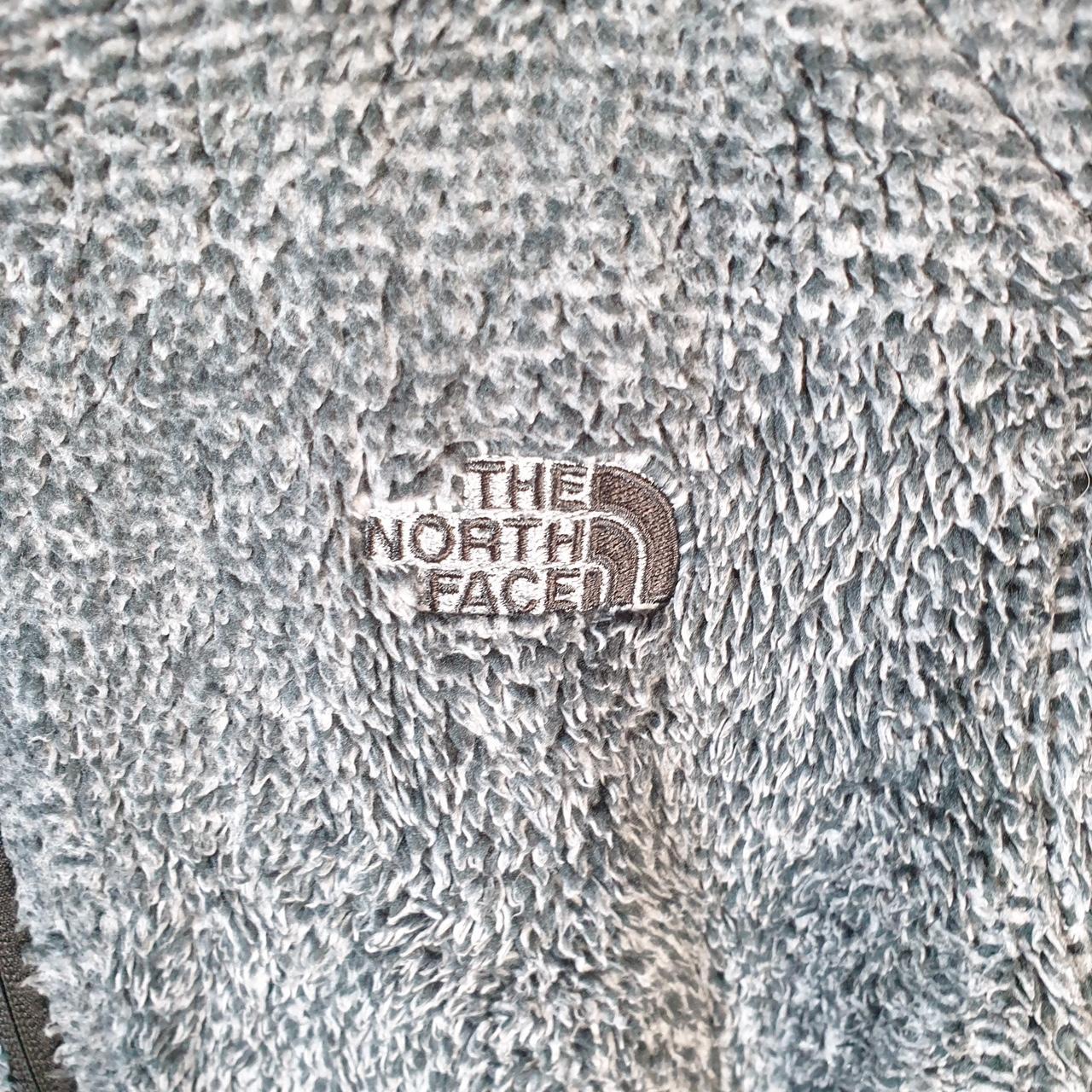 Vintage The North Face TNF Teddy Fleece Sweatshirt  Womens Small Grey Full Zip Logo