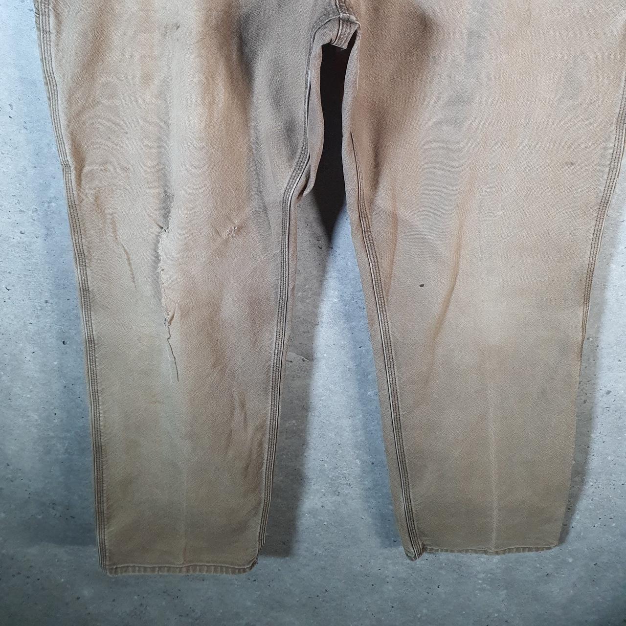 Vintage Carhartt Carpenter Trousers Mens W38 L32 Brown Relaxed Fit Workwear