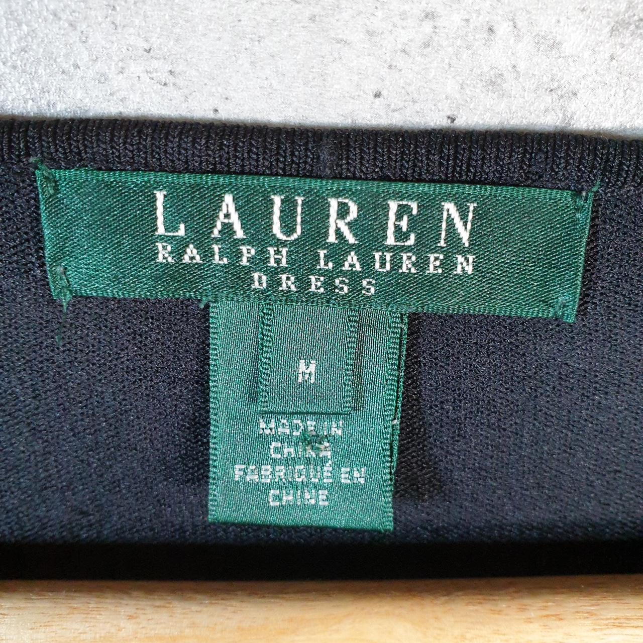 Vintage Ralph Lauren Polo Dress Knit Sweater Womens XL Black Cotton Pullover