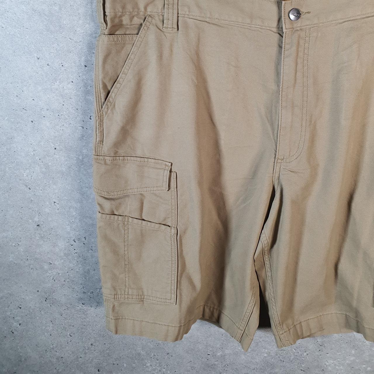 Vintage Carhartt Baggy Carpenter Shorts Jorts Cargo Men’s W42 Brown Relaxed Fit Workwear Big Fish Vintage
