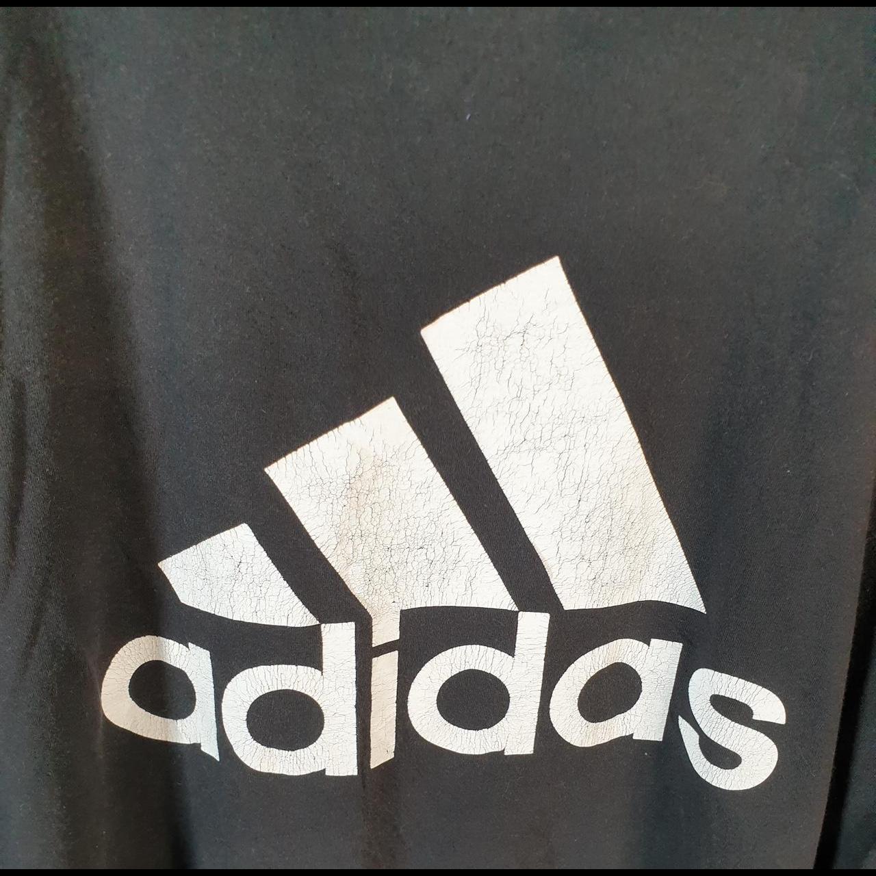 Vintage Adidas Go To Tee T Shirt Men’s XL Black Three Stripes Logo Athletic
