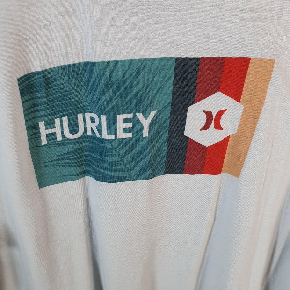 Vintage Hurley Graphic T Shirt Men’s White Large Casual Sports Logo Athletic