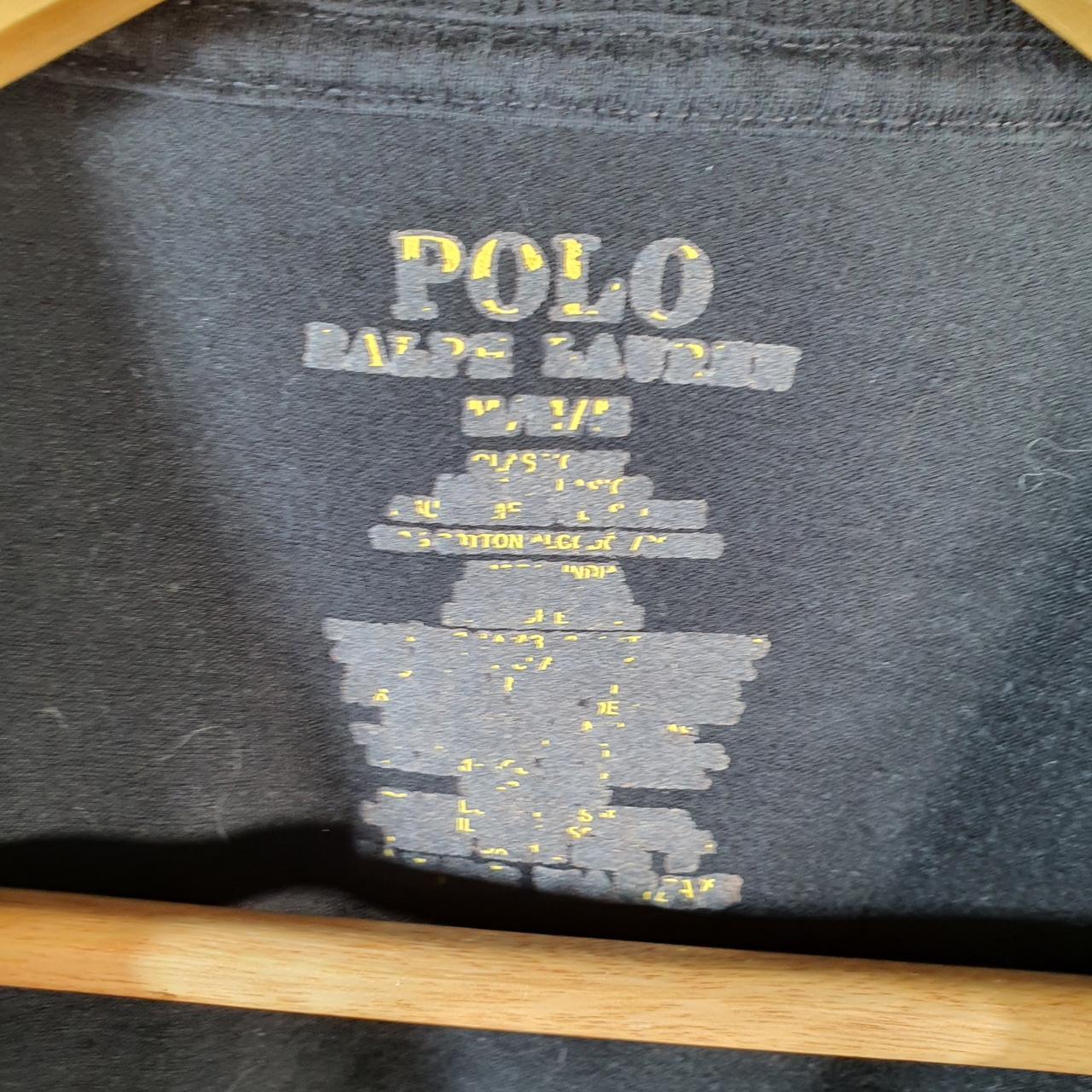 Vintage Ralph Lauren Polo T Shirt Men’s Medium Black Embroidered Pony Slim Fit C9137