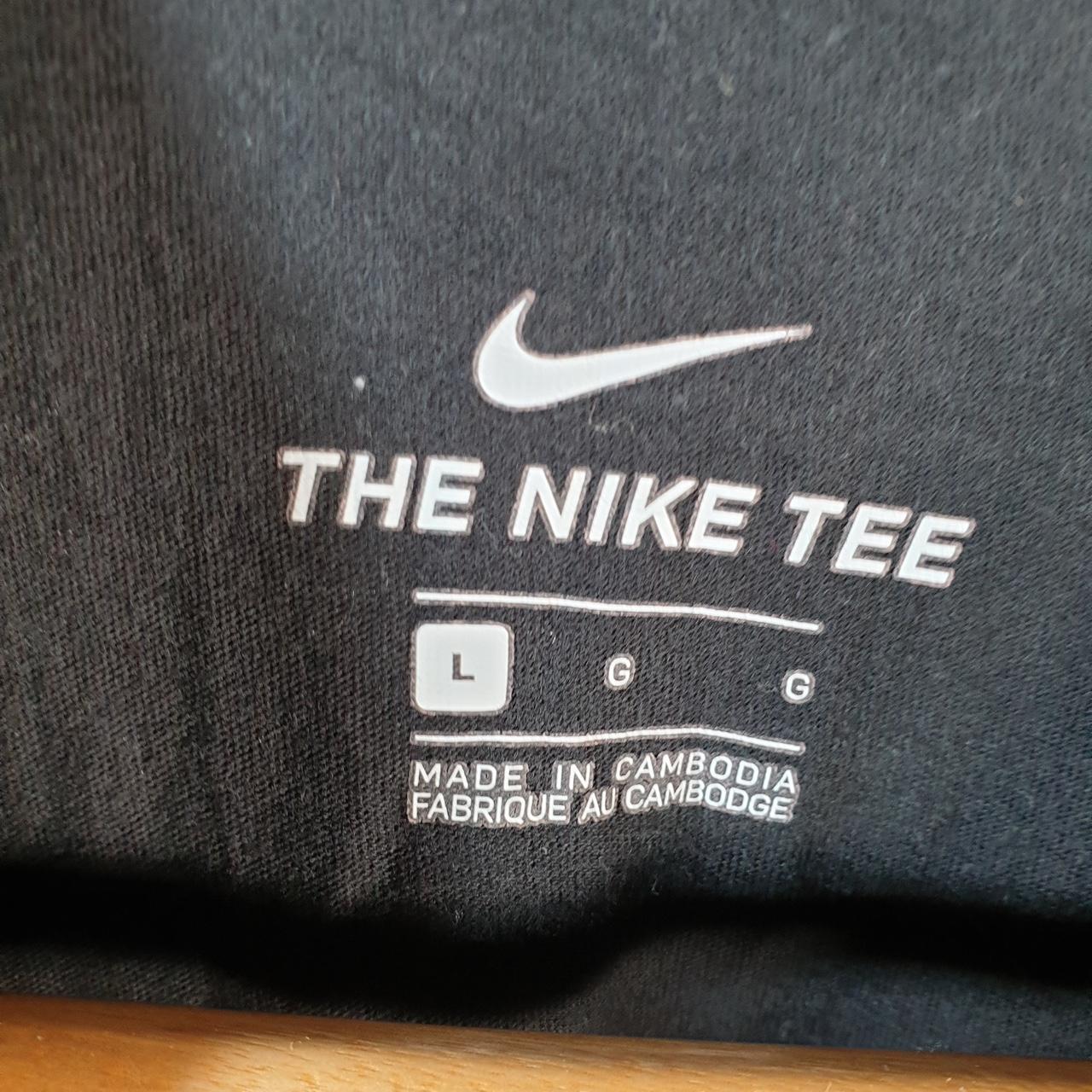 Vintage Nike Just Do It T Shirt Men’s Large Black Printed Single Swoosh Logo Athletic C8242