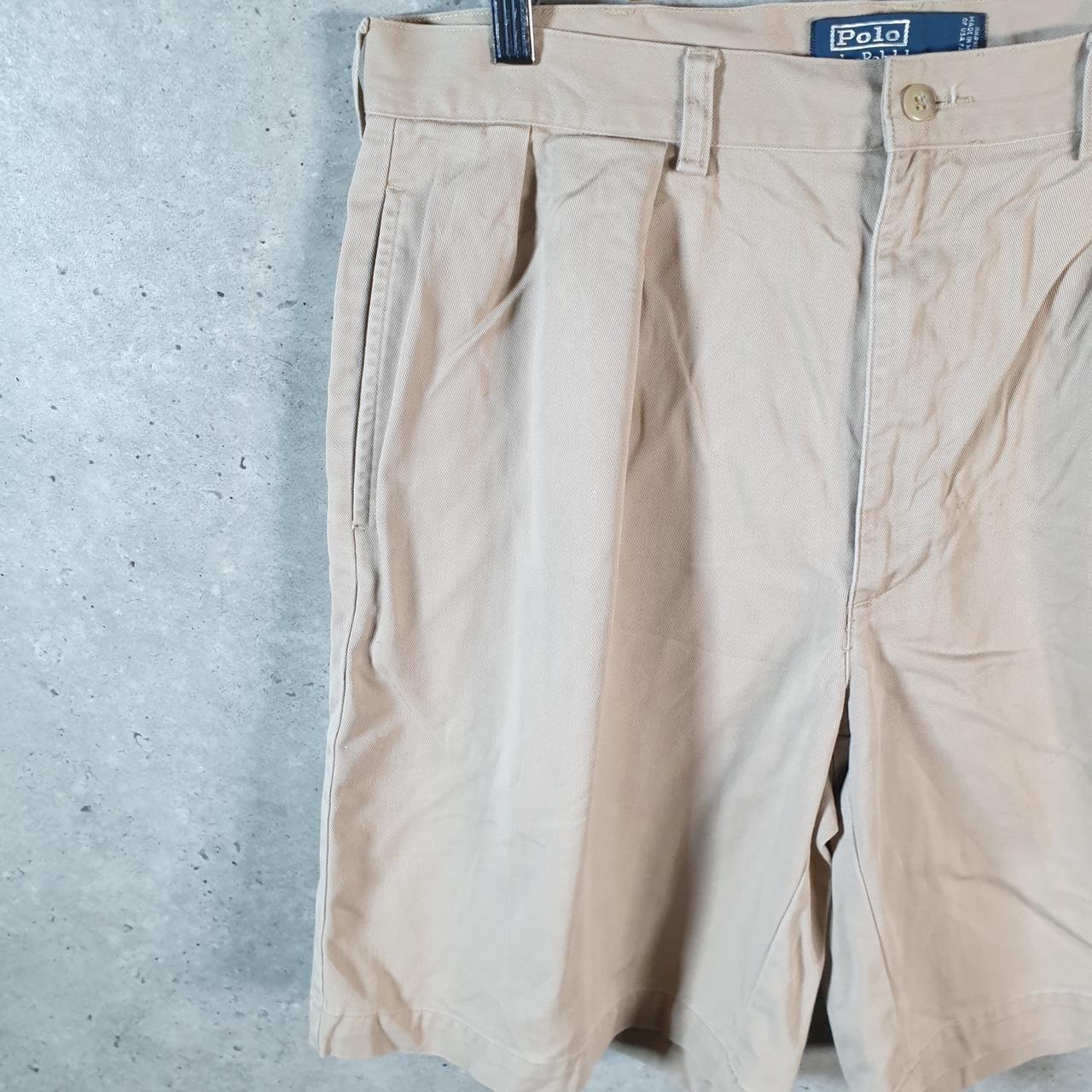 Vintage Ralph Lauren Polo Shorts Jorts Chino Cargo Men’s W35 Brown Baggy Cotton A4255