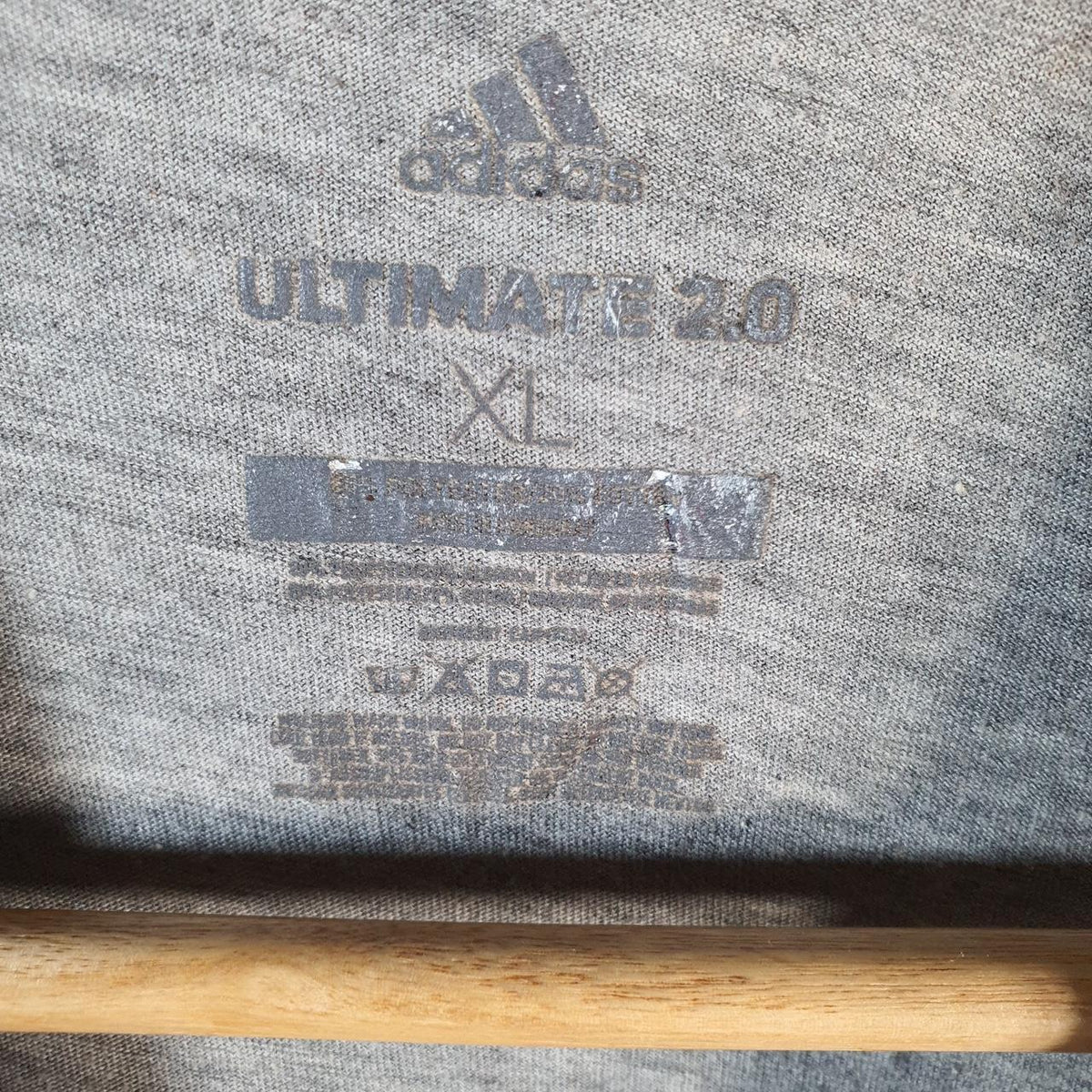 Vintage Adidas Ultimate T Shirt Men’s XL Grey Three Stripes Logo Athletic