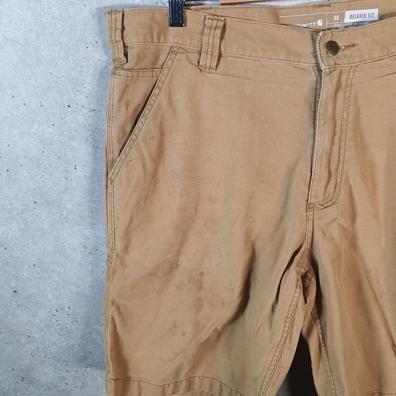 Vintage Carhartt Baggy Carpenter Shorts Jorts Cargo Men’s W36 Brown Relaxed Fit Workwear A4847