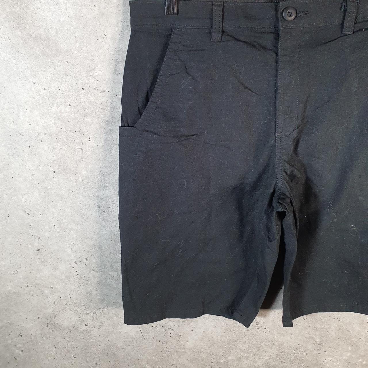 Vintage Dickies Baggy Chino Shorts Jorts Cargo Mens W32 Black Relaxed Fit