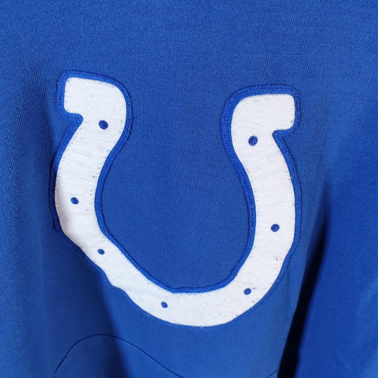 Vintage NFL Indianapolis Colts Hoodie Mens XL Blue Pullover USA Pro Sport