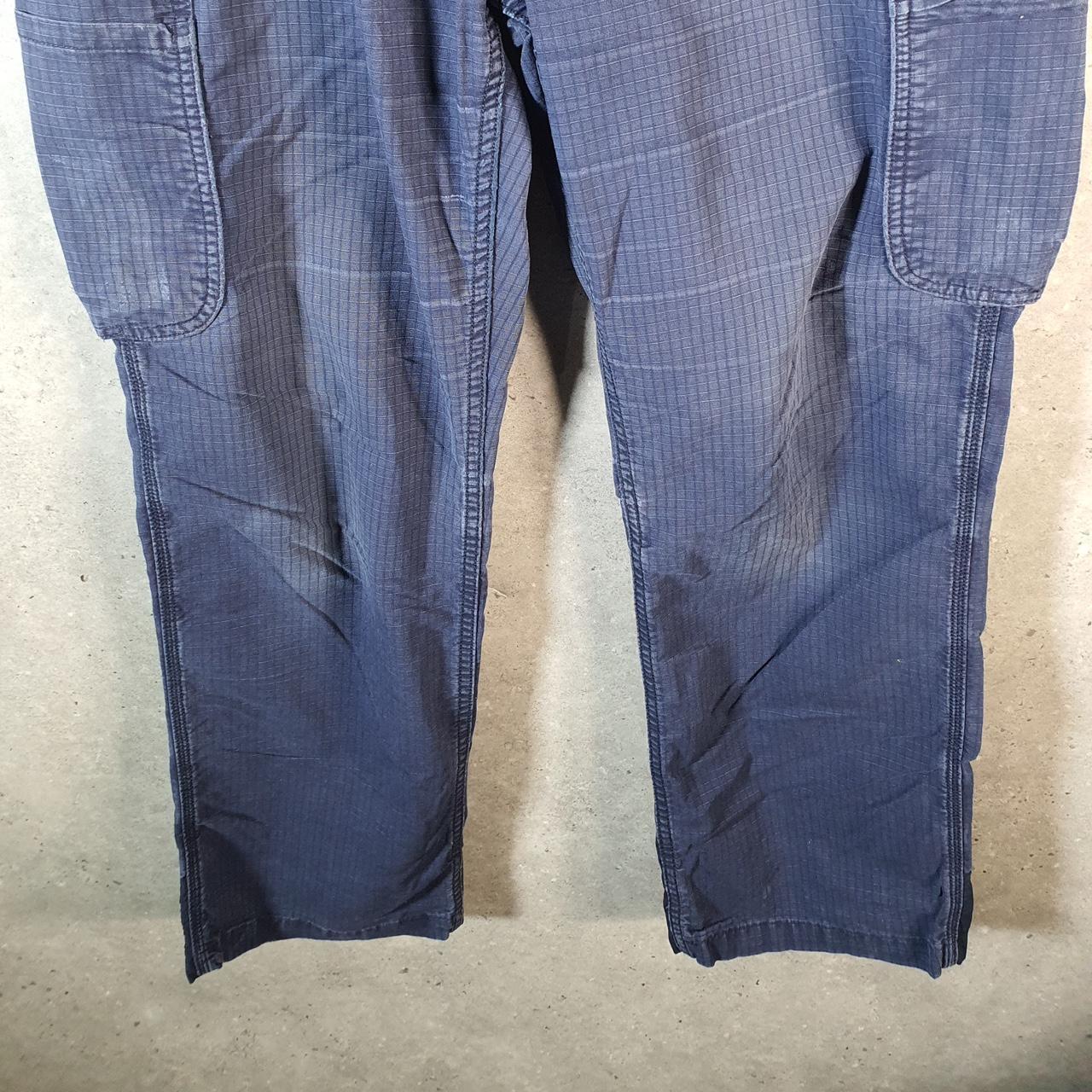Vintage Carhartt Carpenter Trousers Mens W36 L32 Navy Blue Loose Fit Workwear USA