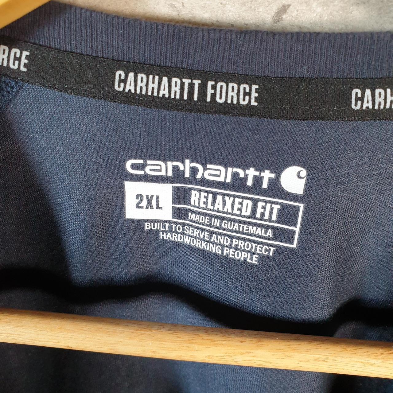 Vintage Carhartt Pocket T Shirt Men’s 2XL Navy Blue Workwear Chore Utility Relaxed Fit C9298