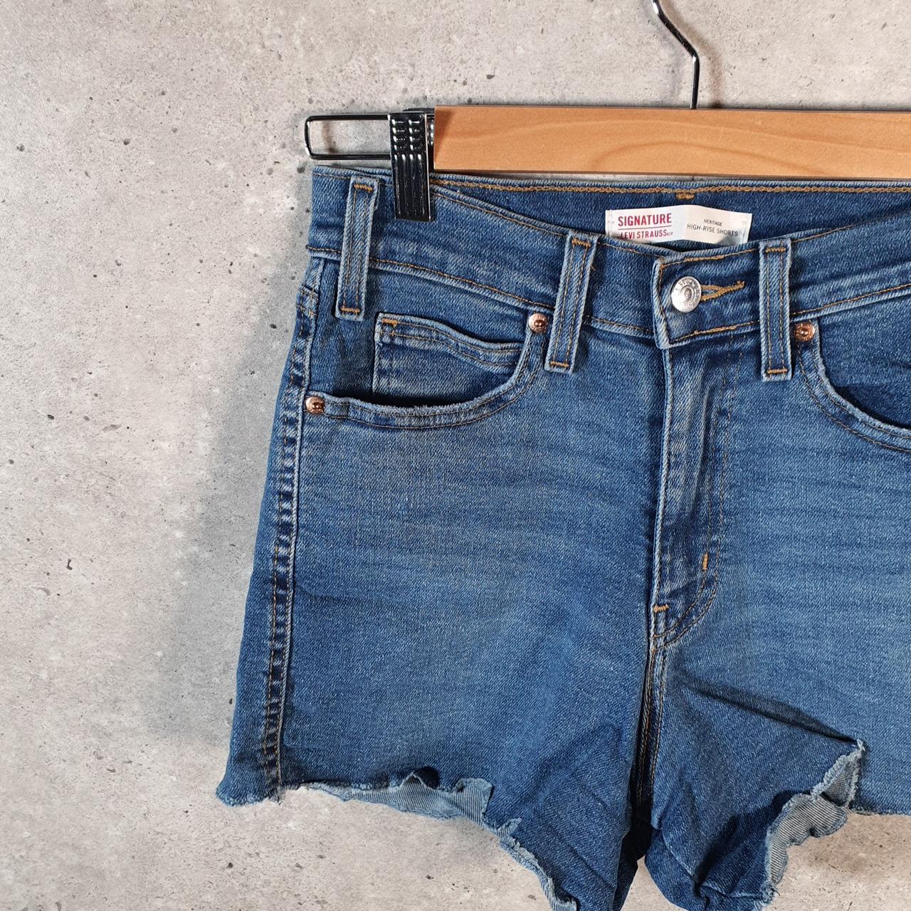 Vintage Levi’s Baggy Shorts Jorts Cargo Womens W27 Blue Relaxed Denim A4550