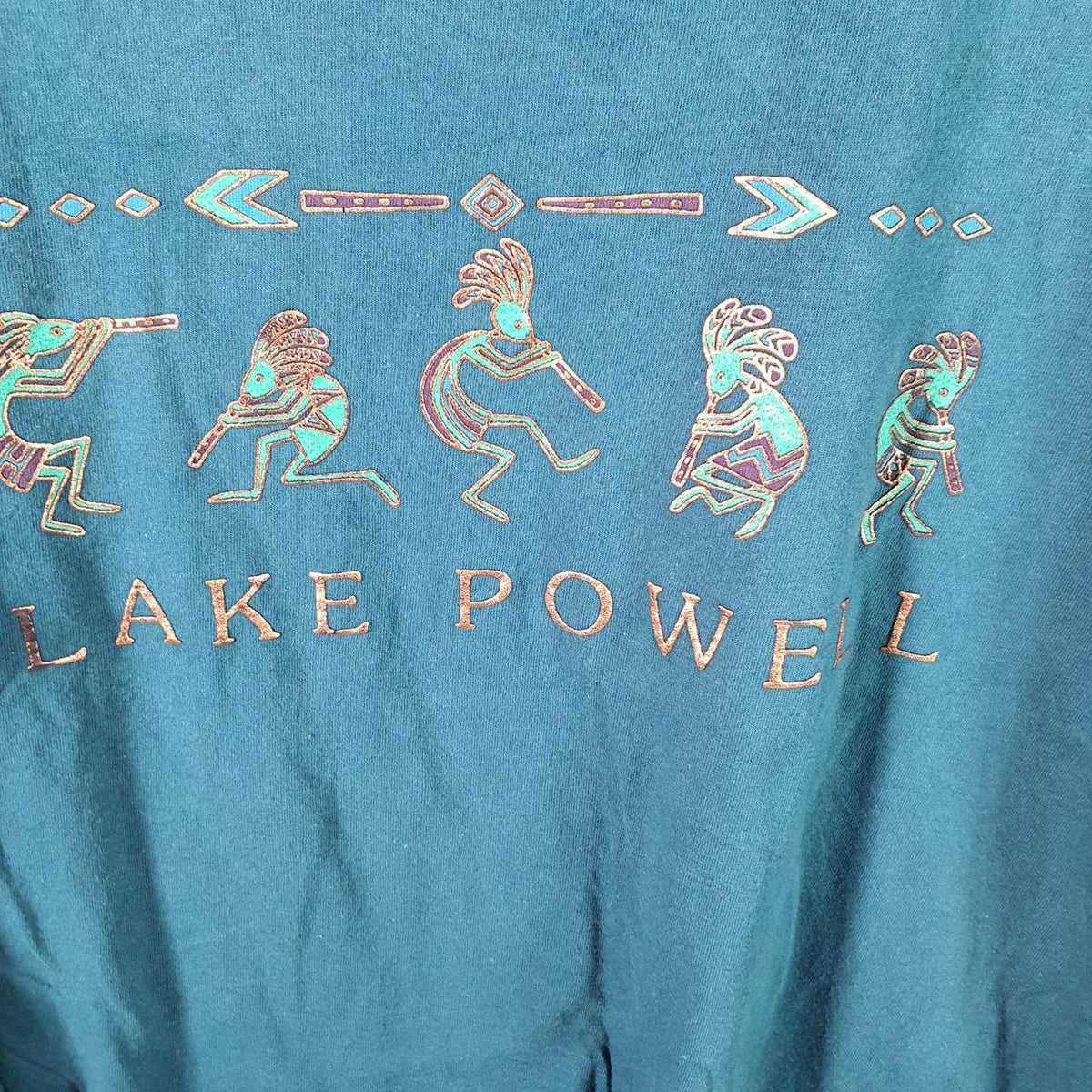 Vintage Oneita Power Lake Powell T Single Stitch T Shirt Men’s Large Blue Big Fish Vintage