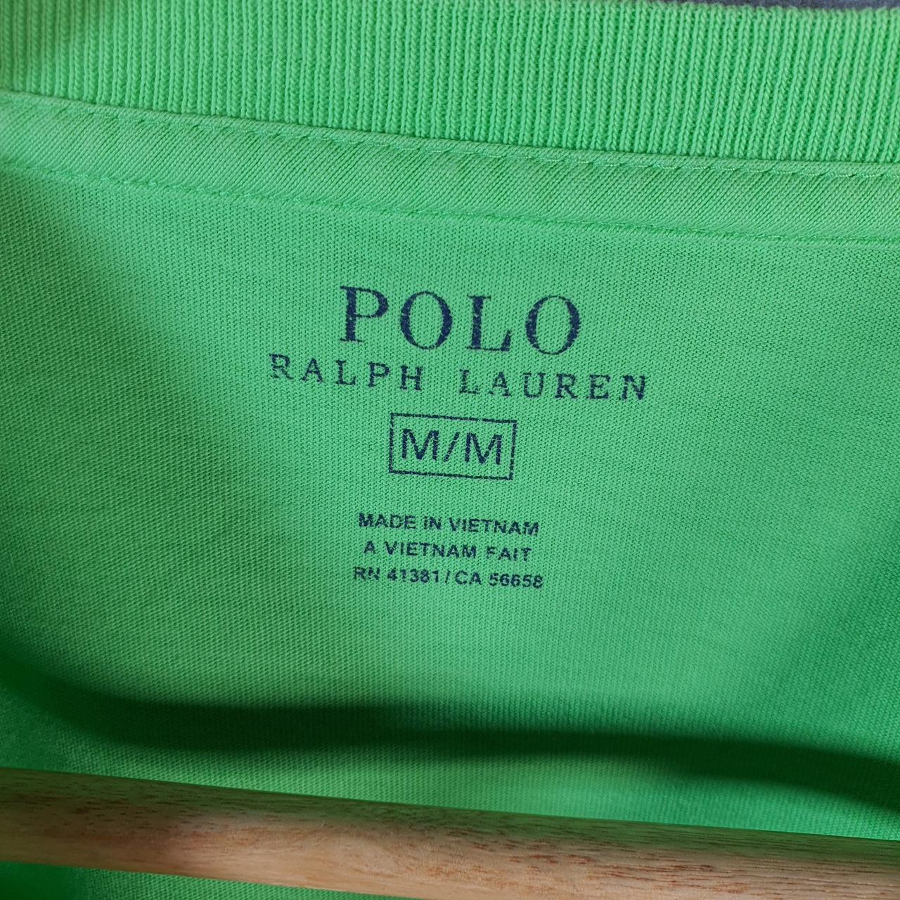 Vintage Ralph Lauren Polo Sport T Shirt Men’s Medium Green Custom Fit Embroidered Pony C8657