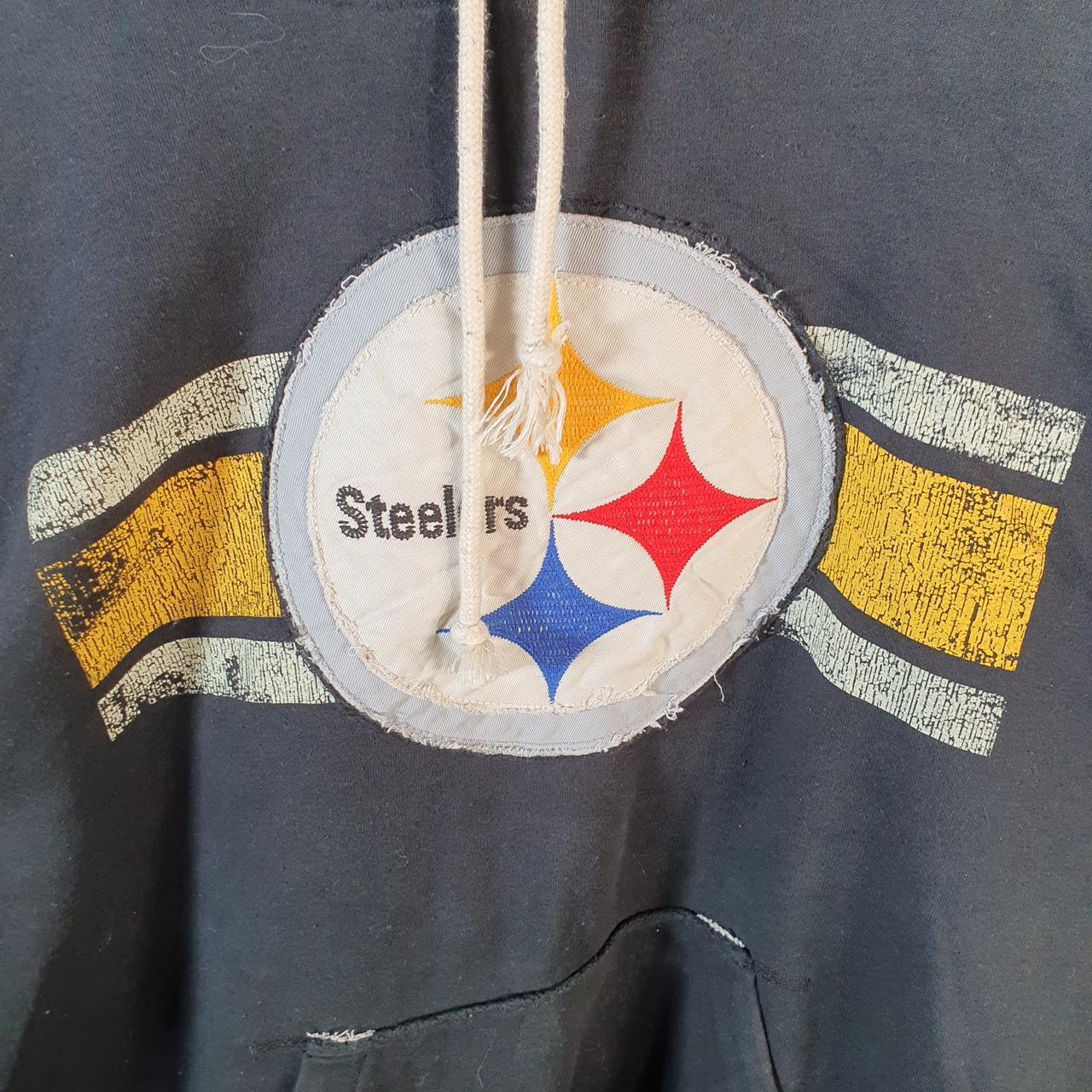 Vintage NFL Pittsburgh Steelers Hoodie Mens XL Black Pullover USA Pro Sport