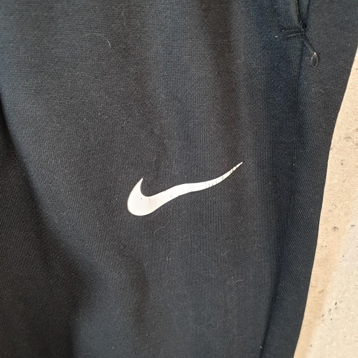 Vintage Nike Dri Fit Sweatpant Joggers Mens Large Black Swoosh Sports Tracksuit Big Fish Vintage