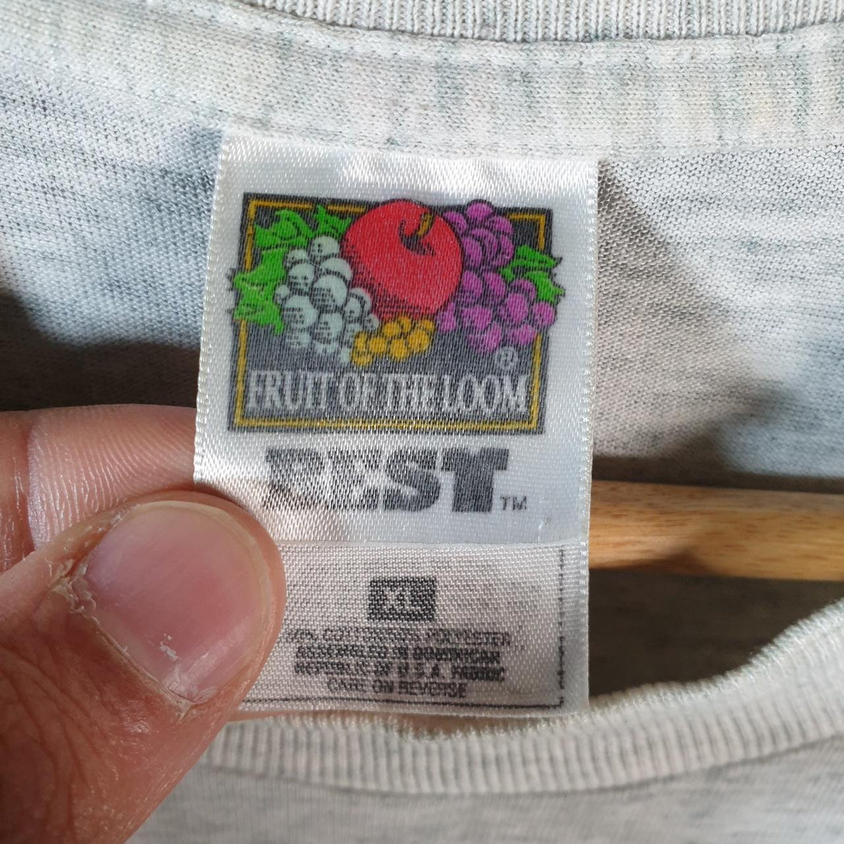 Vintage Fruit of the Loom Queen City Road Run 90s USA Single Stitch T Shirt Men’s XL Grey C9554