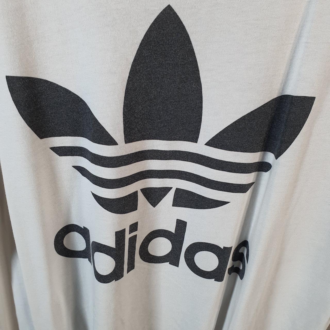 Vintage Adidas Trefoil Retro T Shirt Men’s Medium White Logo Athletic