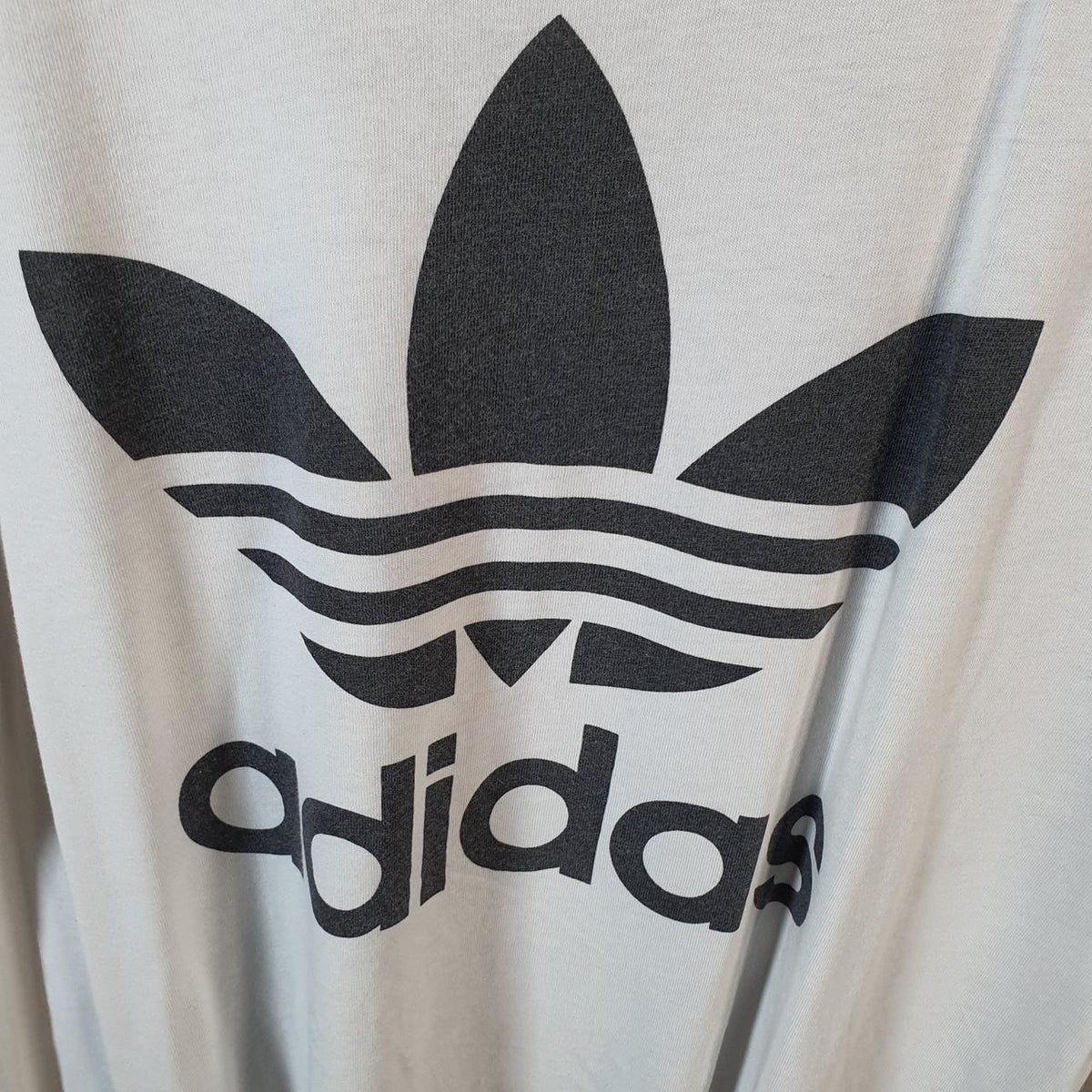 Vintage Adidas Trefoil Retro T Shirt Men’s Medium White Logo Athletic