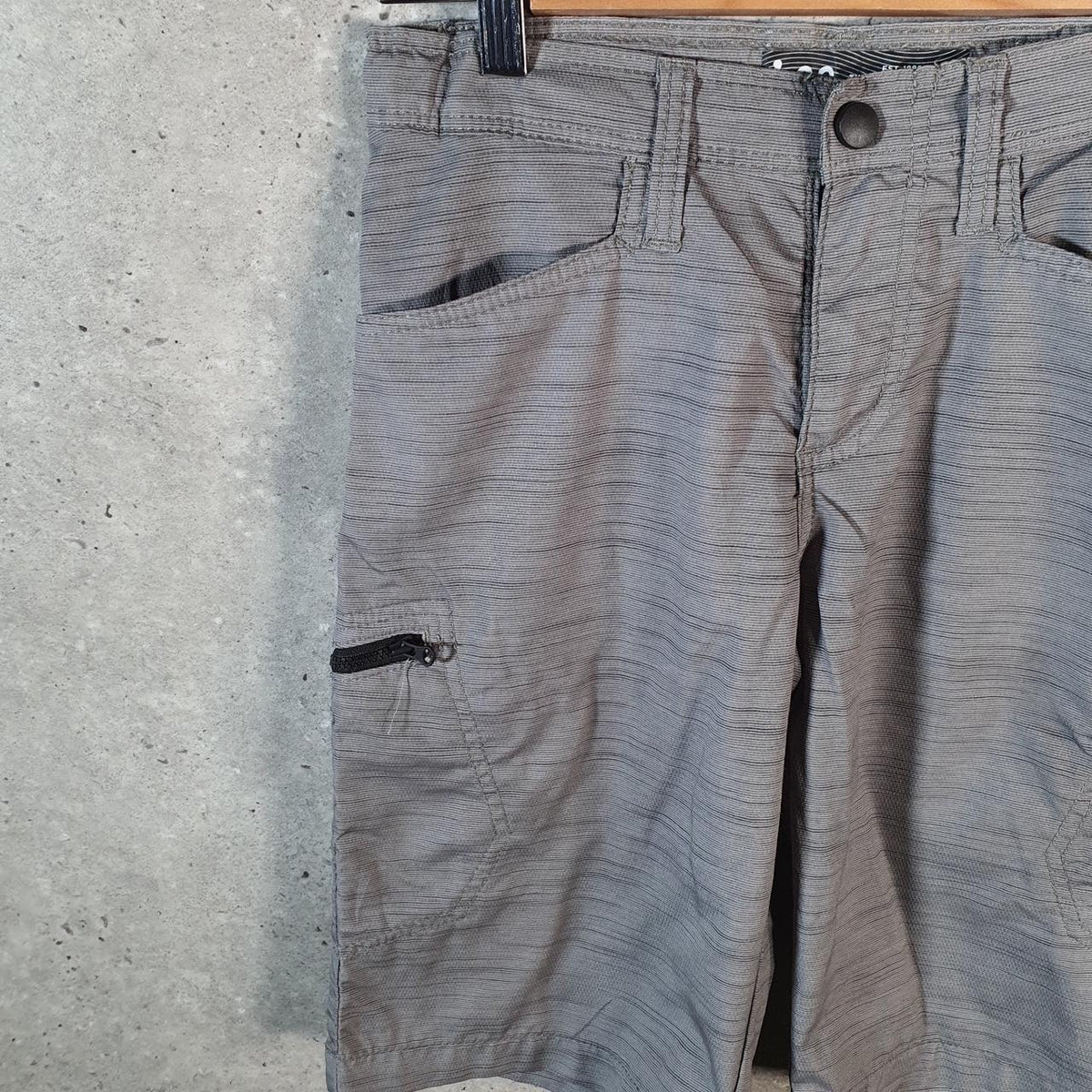 Vintage Lee Chino Shorts Jorts Cargo Womens W26 Grey Baggy Cotton A4434