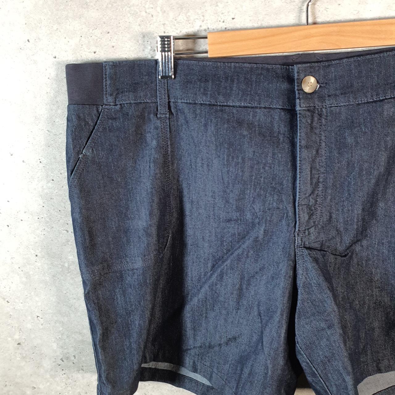 Vintage Lee Mid Rise Baggy Shorts Jorts Cargo Womens W44 Blue Relaxed Denim A4539