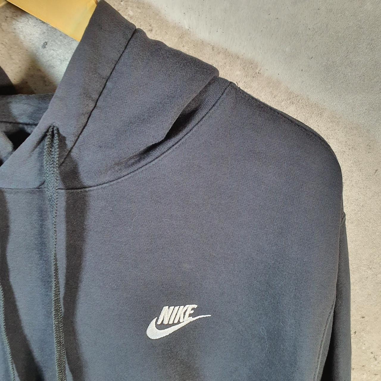 Vintage Nike Club Embroidered Hoodie Men’s Medium Black Swoosh Y2K Pullover