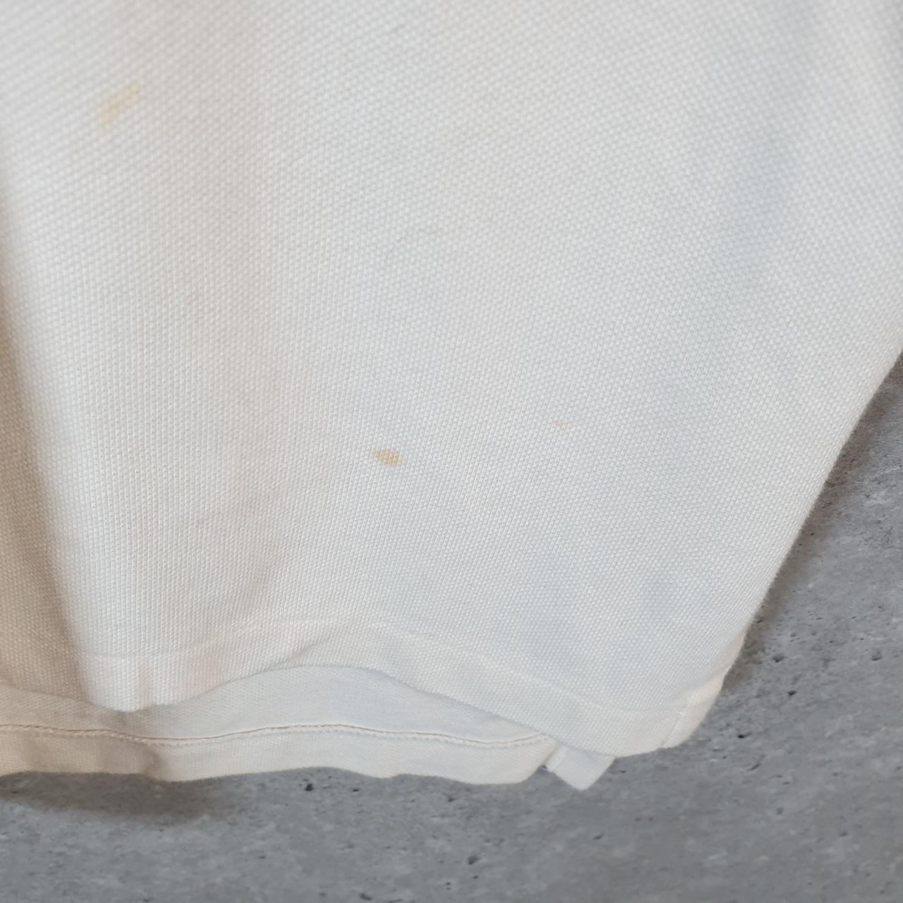 Vintage Ralph Lauren Polo Shirt Men’s Large Beige Custom Fit Crest Badges Embroidered Pony