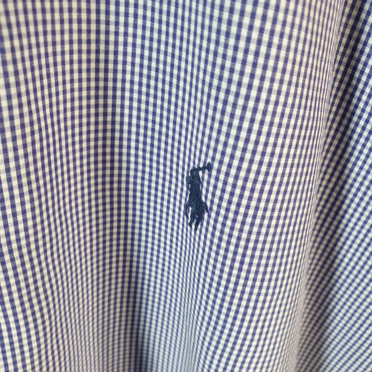 Vintage Ralph Lauren Button Down Shirt Men’s XL Blue Checkered Yarmouth Pony Casual C8079