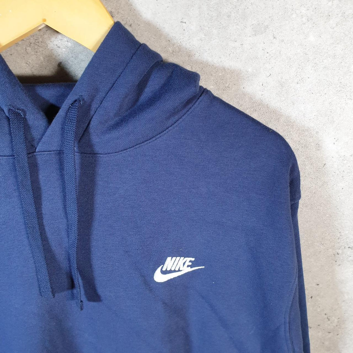 Vintage Nike Club Embroidered Hoodie Men’s XL Navy Blue Swoosh Y2K Pullover