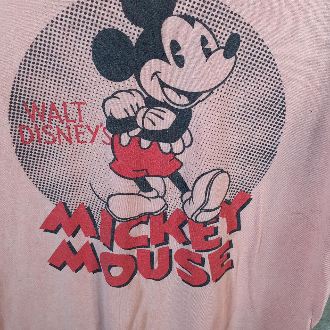 Vintage Disney Land Mickey Mouse T Shirt Men’s Medium Pink Graphic Cartoon
