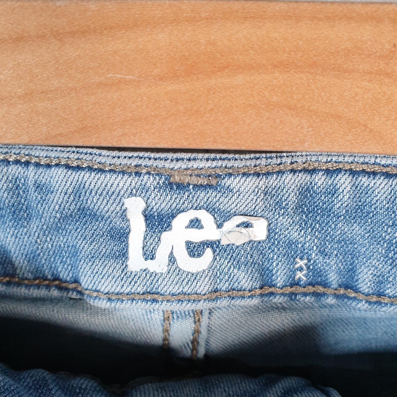 Vintage Lee Baggy Shorts Jorts Cargo Womens W36 Blue Relaxed Denim