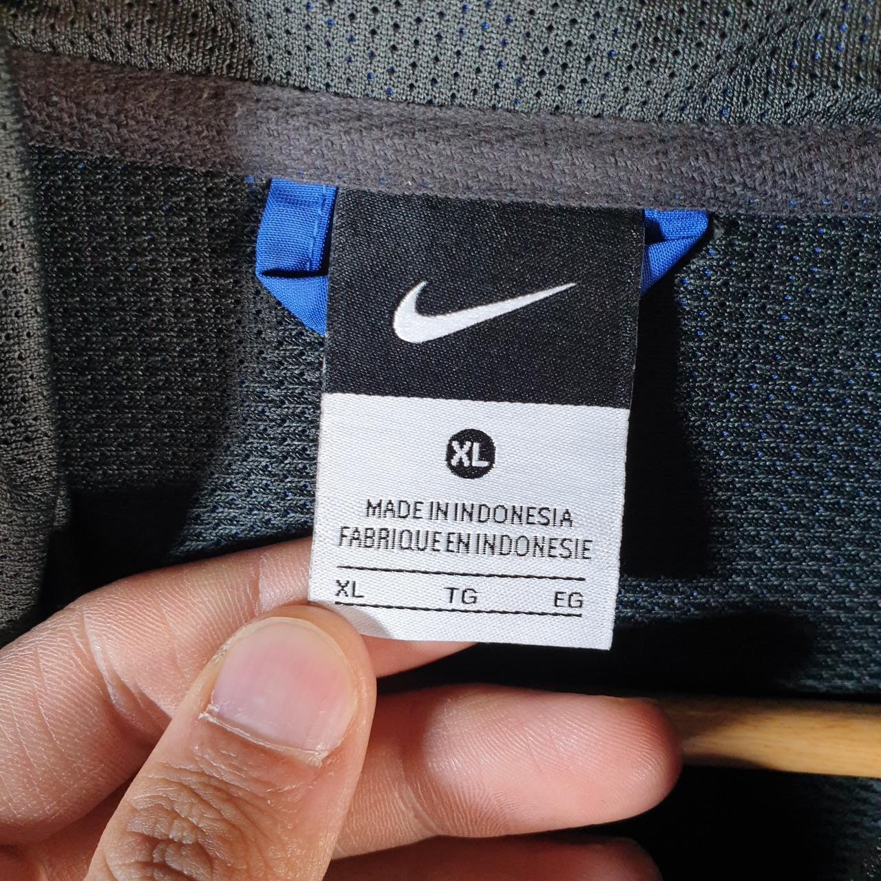 Vintage Nike Windbreaker Track Jacket Mens XL Blue USA Swoosh 1/4 Zip