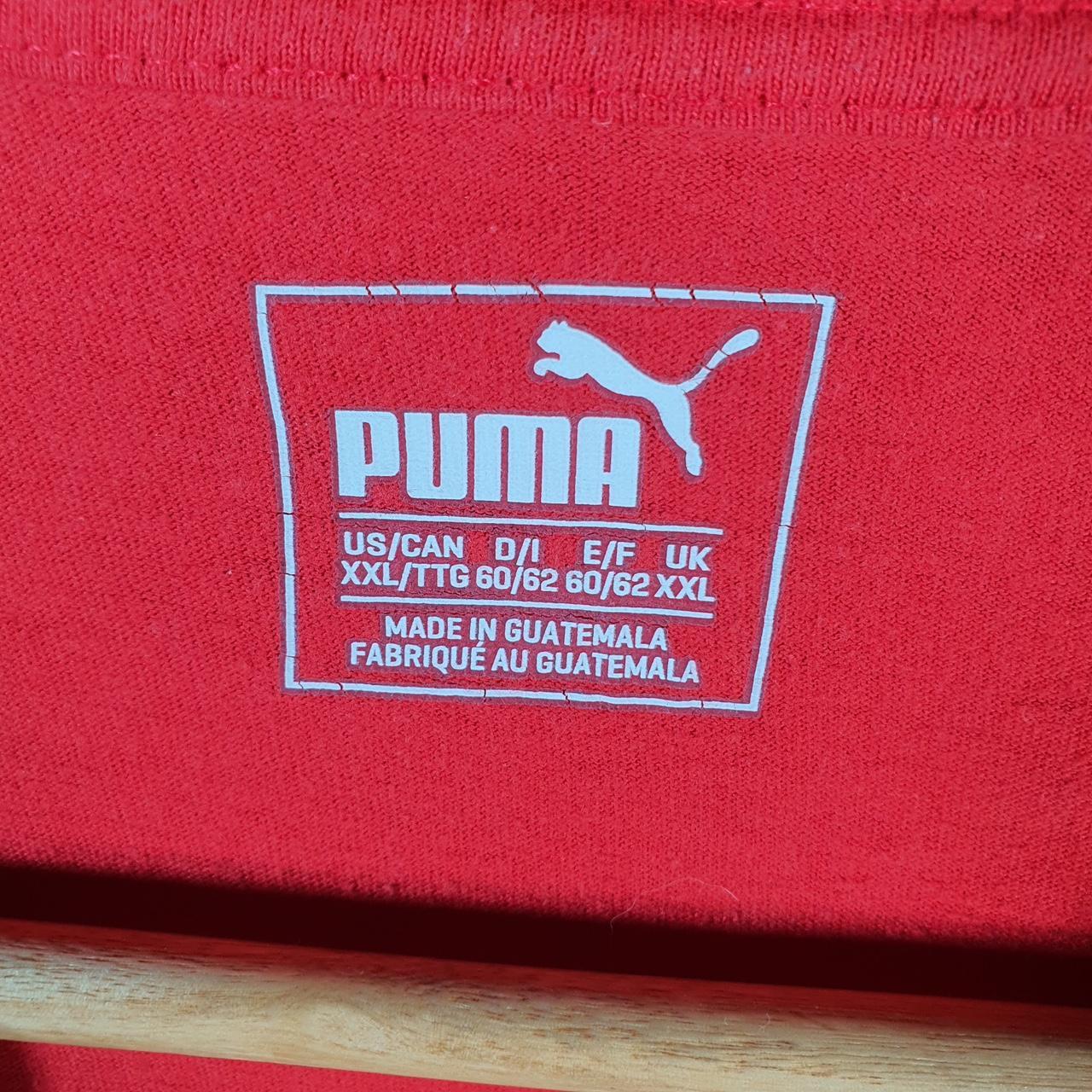 Vintage Puma Spellout T Shirt Men’s 2XL Red sports Logo Athletic