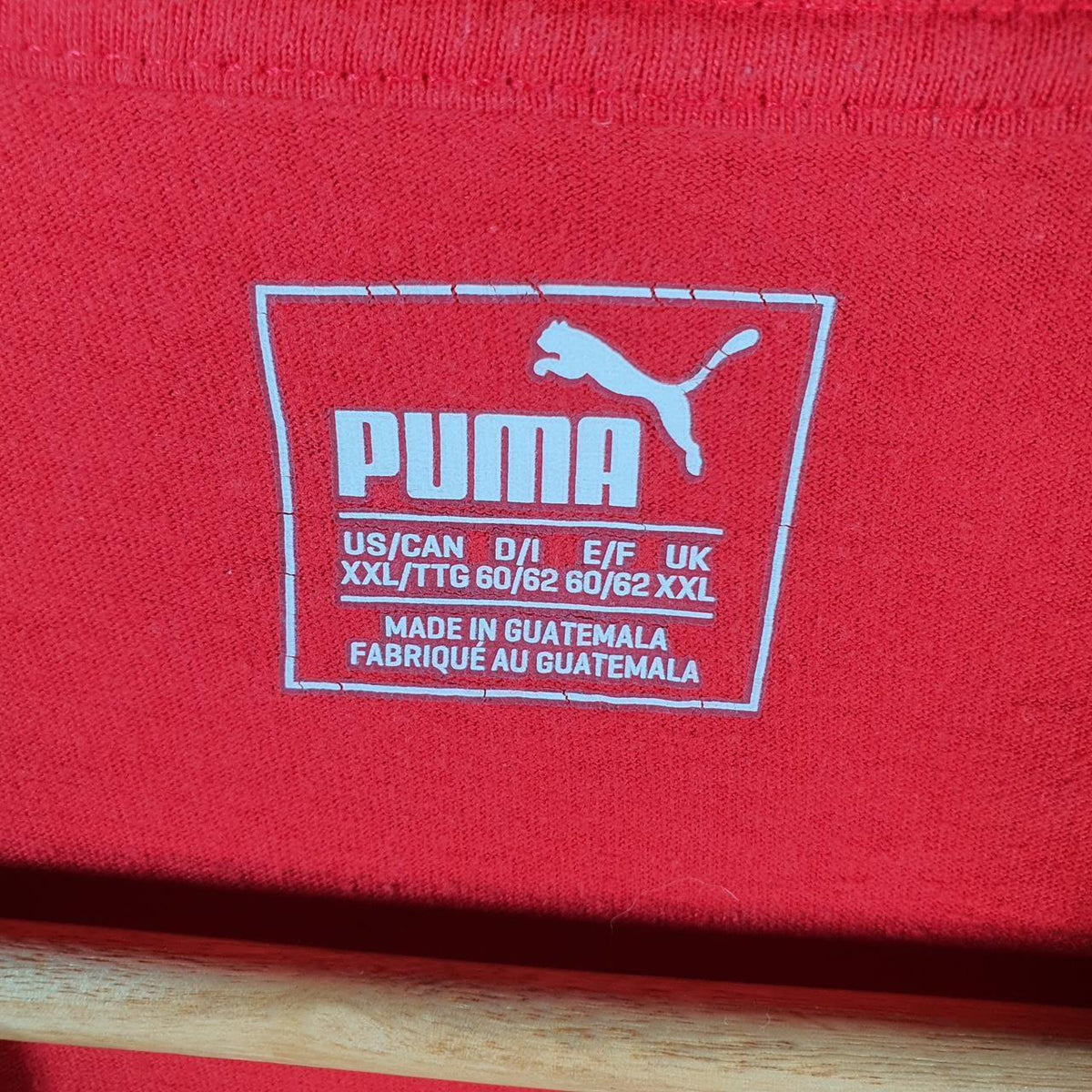 Vintage Puma Spellout T Shirt Men’s 2XL Red sports Logo Athletic