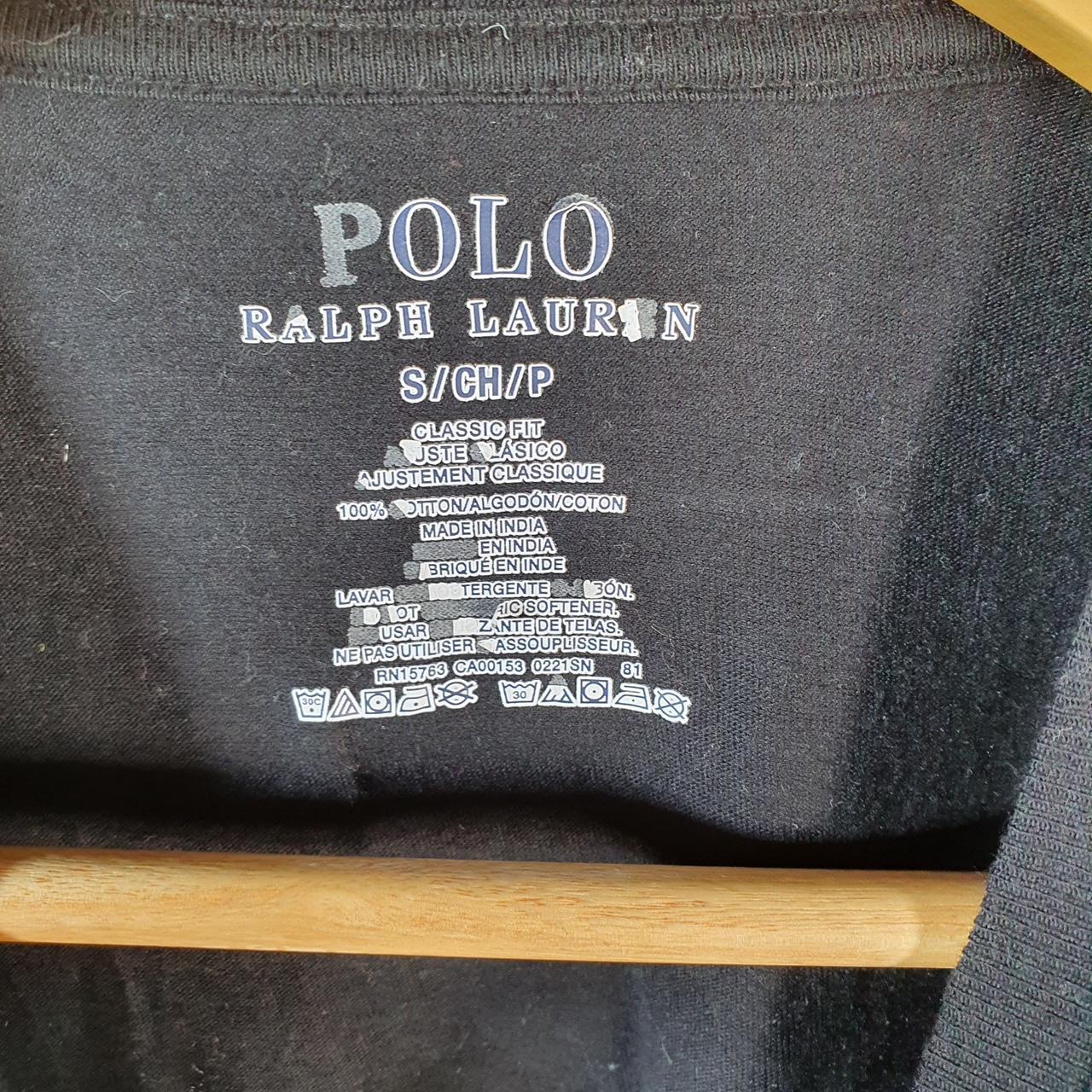 Vintage Ralph Lauren Polo Sport T Shirt Men’s Small Black Classic Fit Embroidered Pony C8627