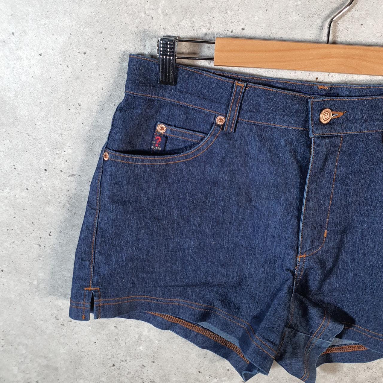 Vintage Guess Baggy Shorts Jorts Cargo Mens W31 Blue Denim Relaxed Fit Cargo