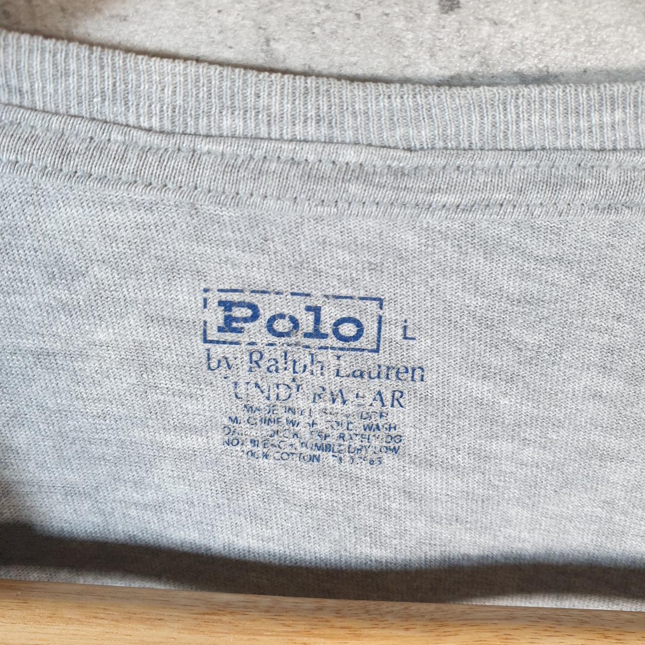 Vintage Ralph Lauren Polo T Shirt Men’s Large Grey Embroidered Classic Fit Pony C9061