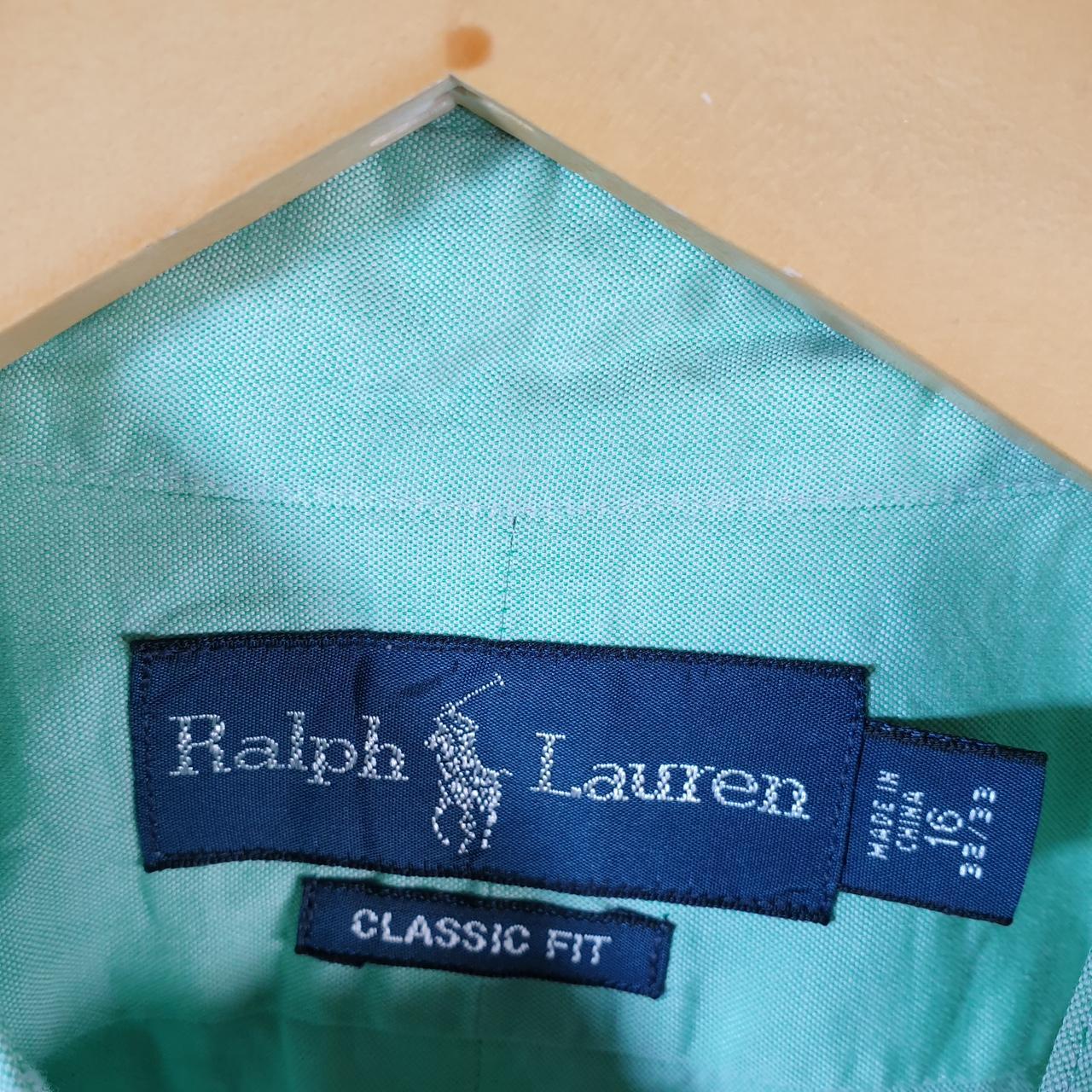 Vintage Ralph Lauren Button Down Shirt Men’s Large Blue Cotton Classic Fit Pony