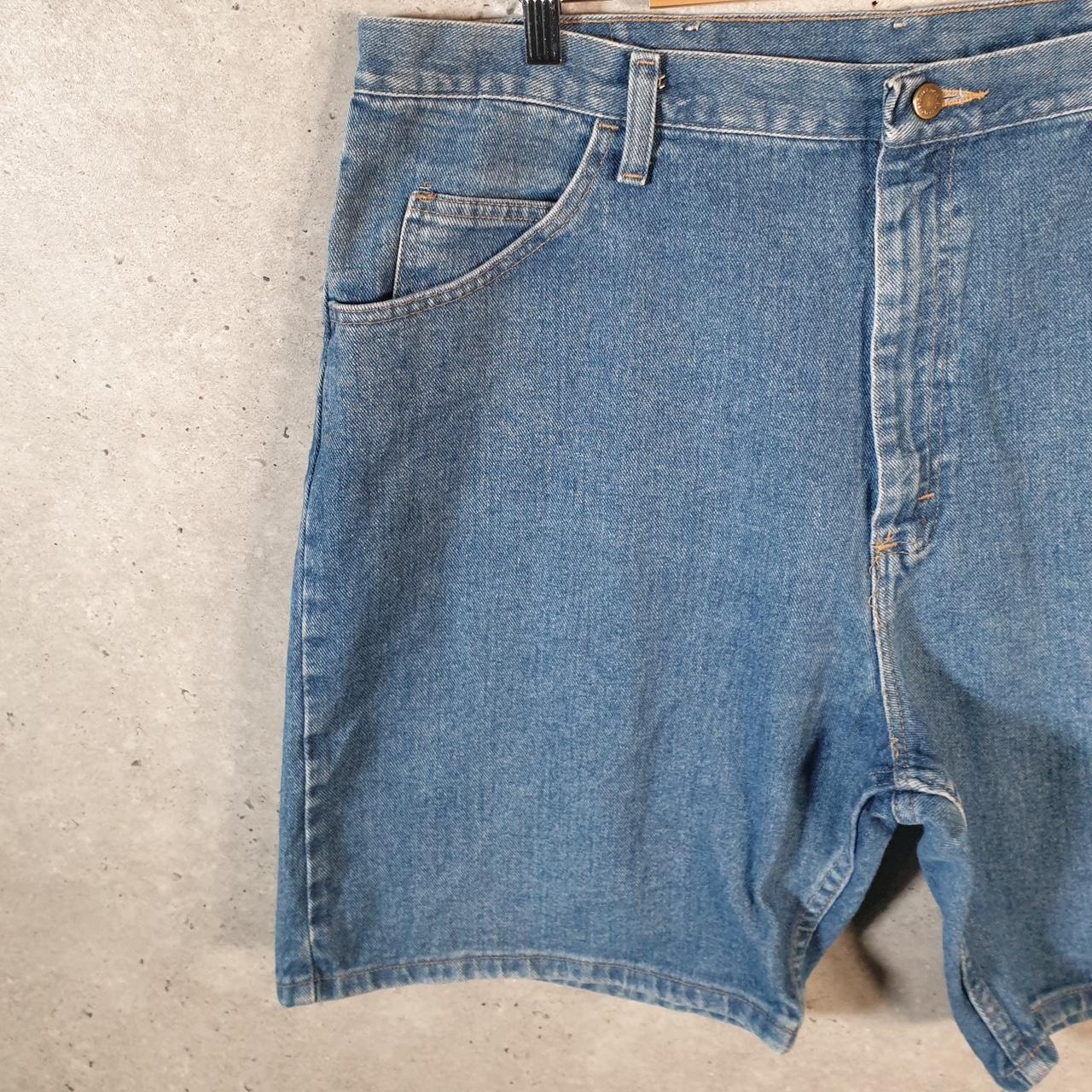 Vintage Wrangler Denim Shorts Jorts Cargo Men’s W40 Blue Baggy Cotton