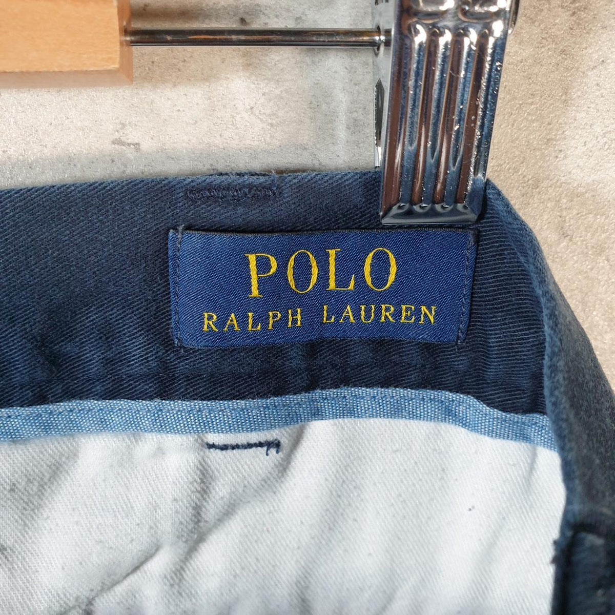 Vintage Ralph Lauren Polo Shorts Jorts Chino Cargo Men’s W40 Navy Blue Baggy Cotton