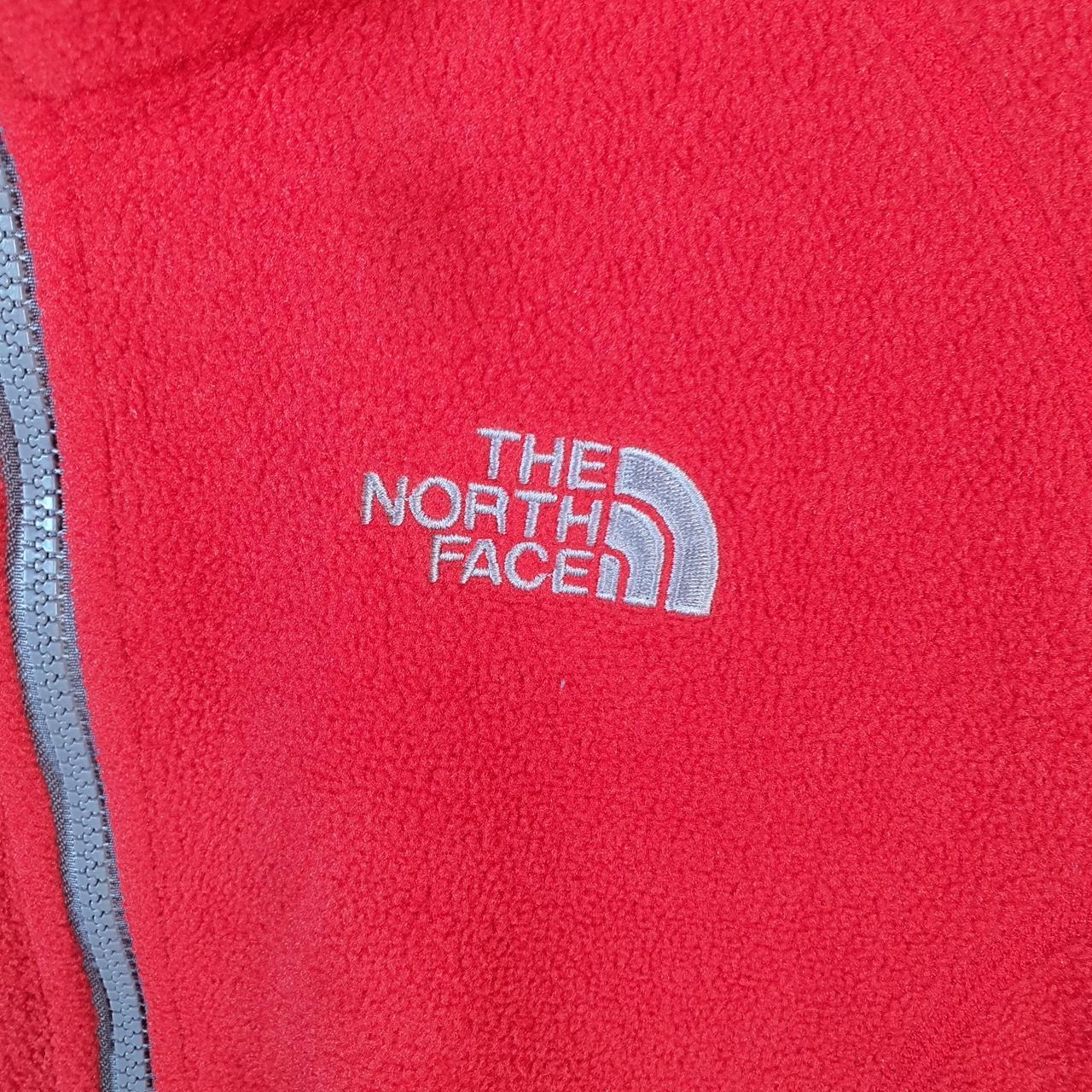 Vintage The North Face TNF Teddy Fleece Sweatshirt  Womens Medium Red Full Zip Logo