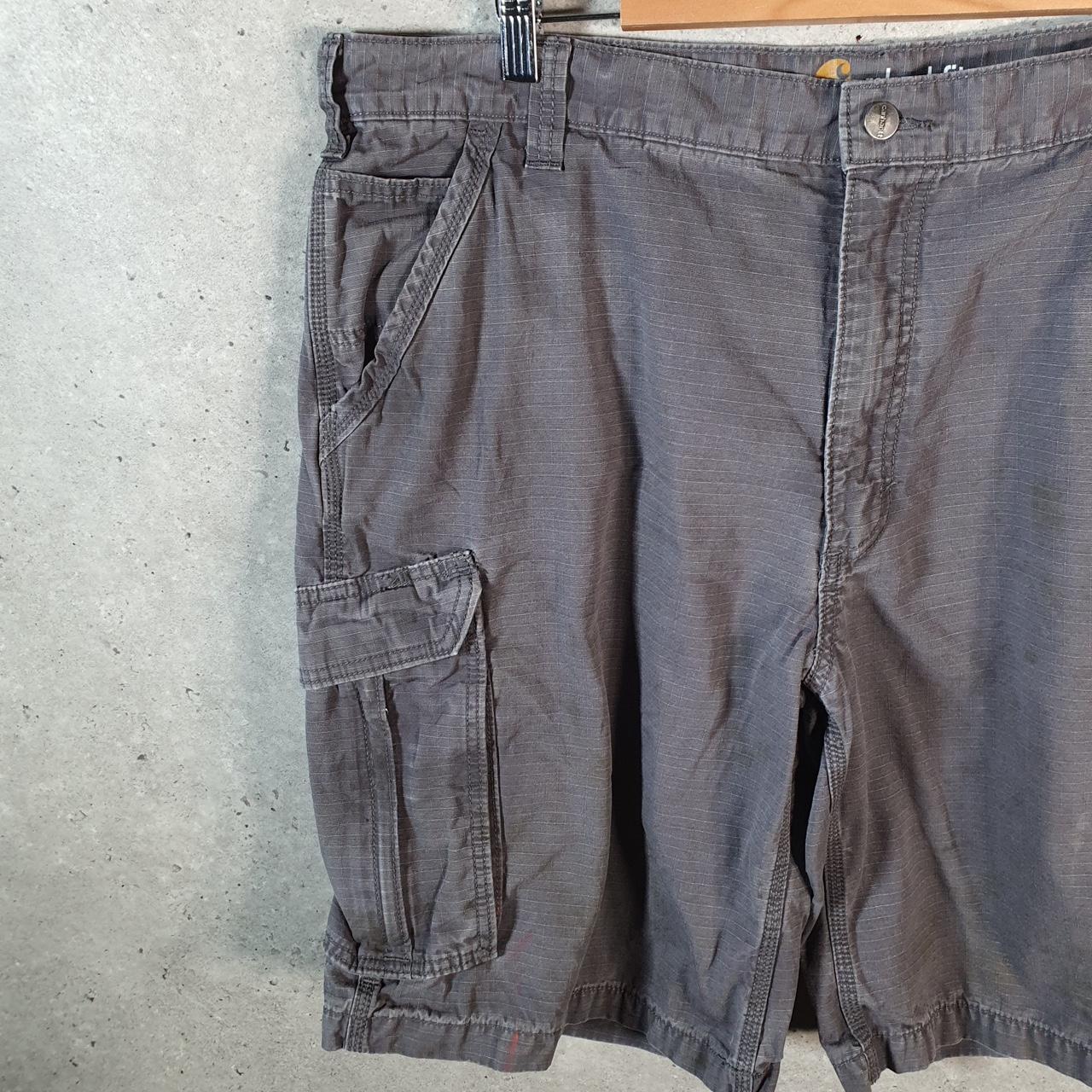 Vintage Carhartt Baggy Carpenter Shorts Jorts Cargo Men’s W40 Grey Relaxed Fit Workwear A4833